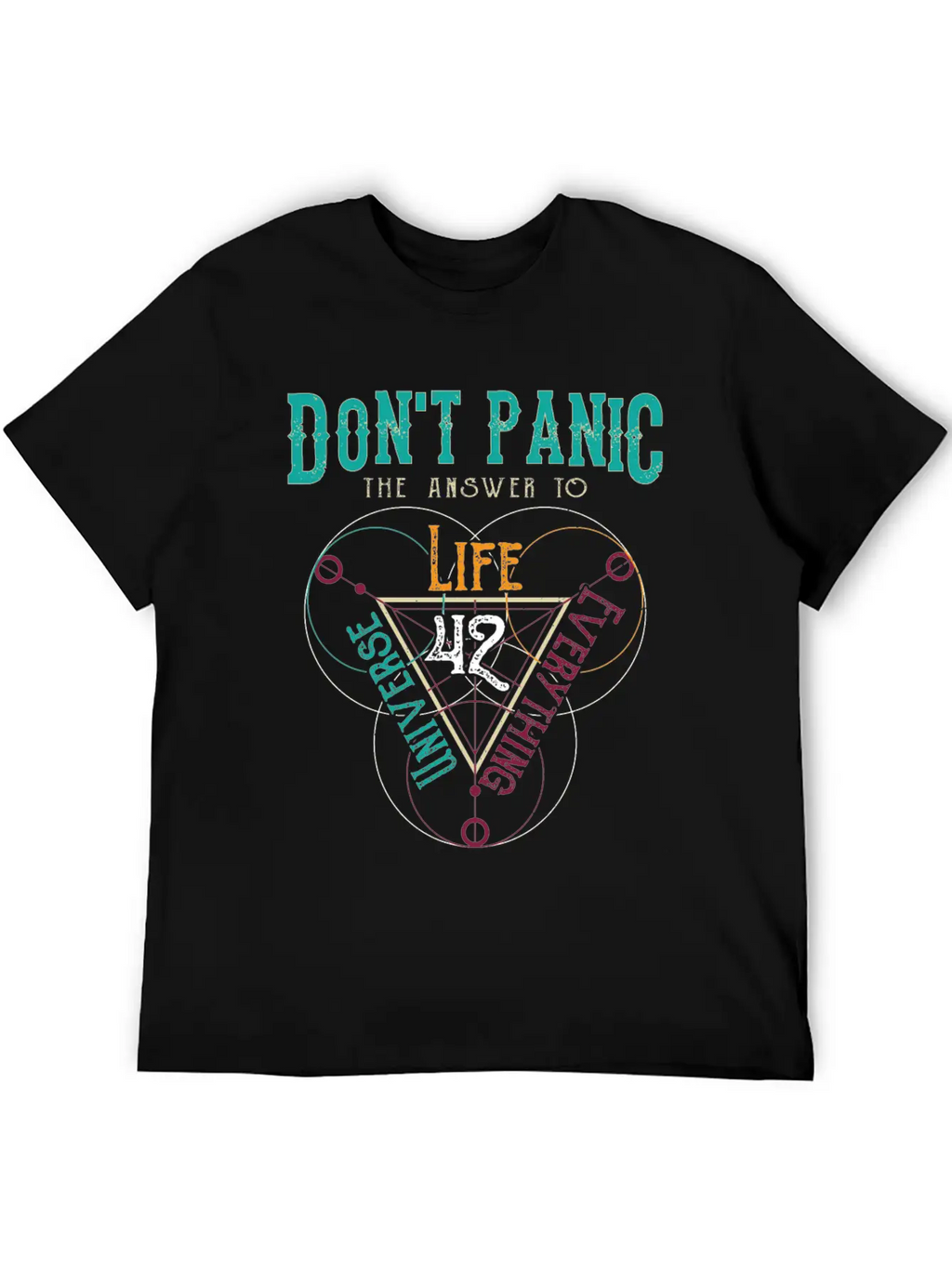 Venn Diagram Life Universe And Everything-42 Modern Fit Casual T-Shirt – Clean And Versatile Design