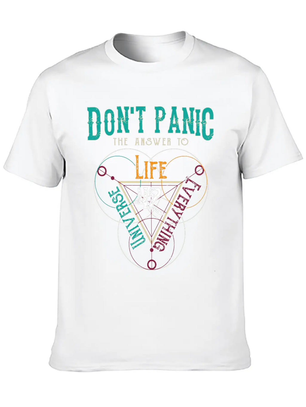 Venn Diagram Life Universe And Everything-42 Modern Fit Casual T-Shirt – Clean And Versatile Design