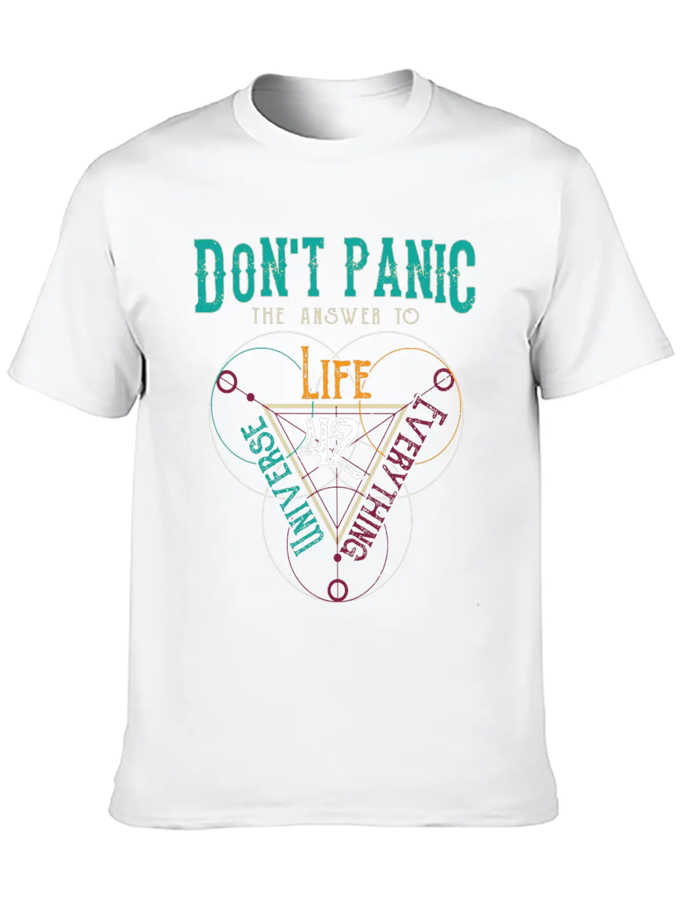 Venn Diagram Life Universe And Everything-42 Modern Fit Casual T-Shirt – Clean And Versatile Design
