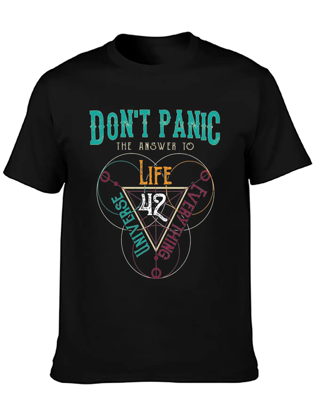 Venn Diagram Life Universe And Everything-42 Modern Fit Casual T-Shirt – Clean And Versatile Design