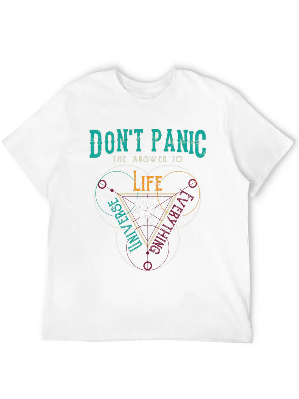 Venn Diagram Life Universe And Everything-42 Modern Fit Casual T-Shirt – Clean And Versatile Design