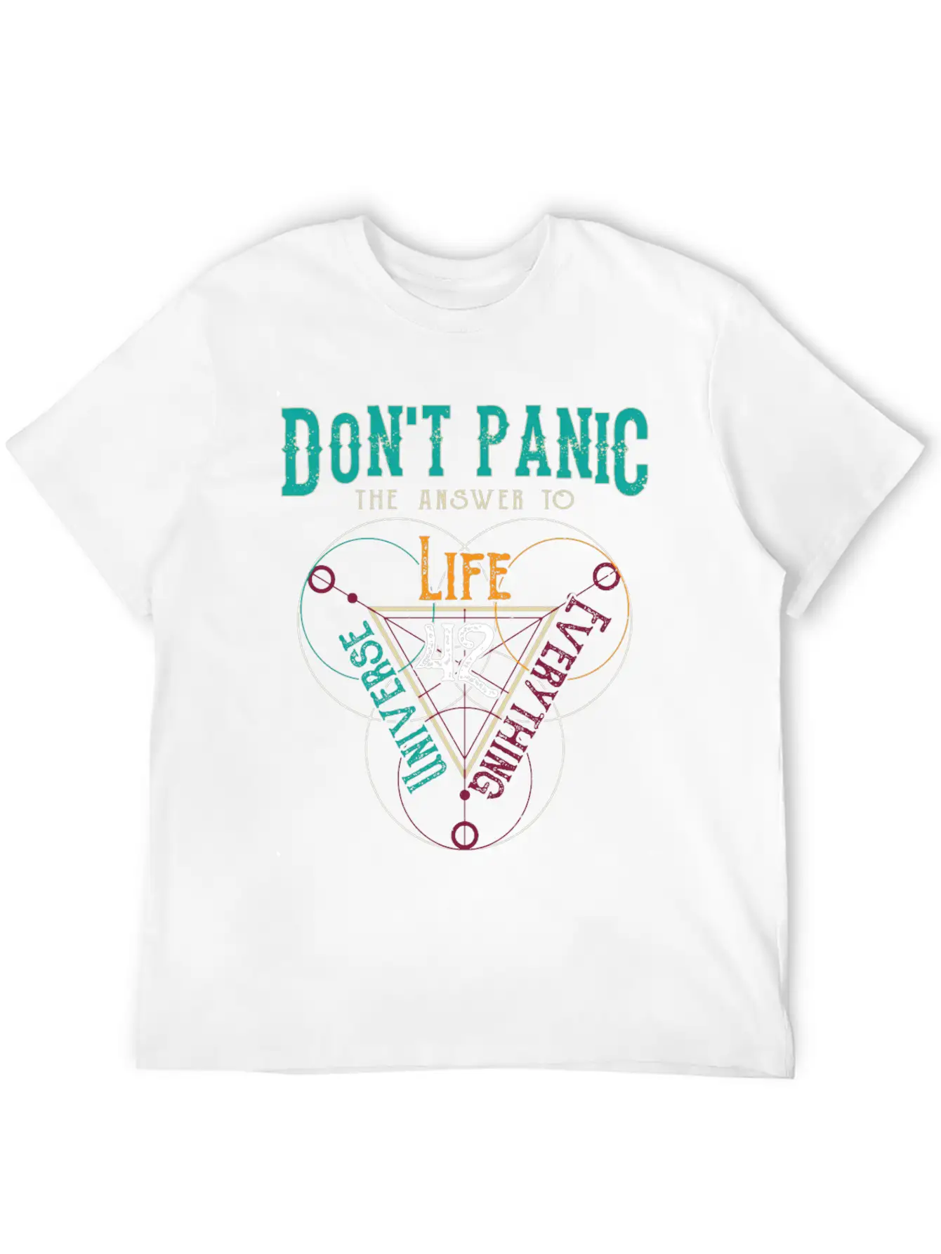 Venn Diagram Life Universe And Everything-42 Modern Fit Casual T-Shirt – Clean And Versatile Design