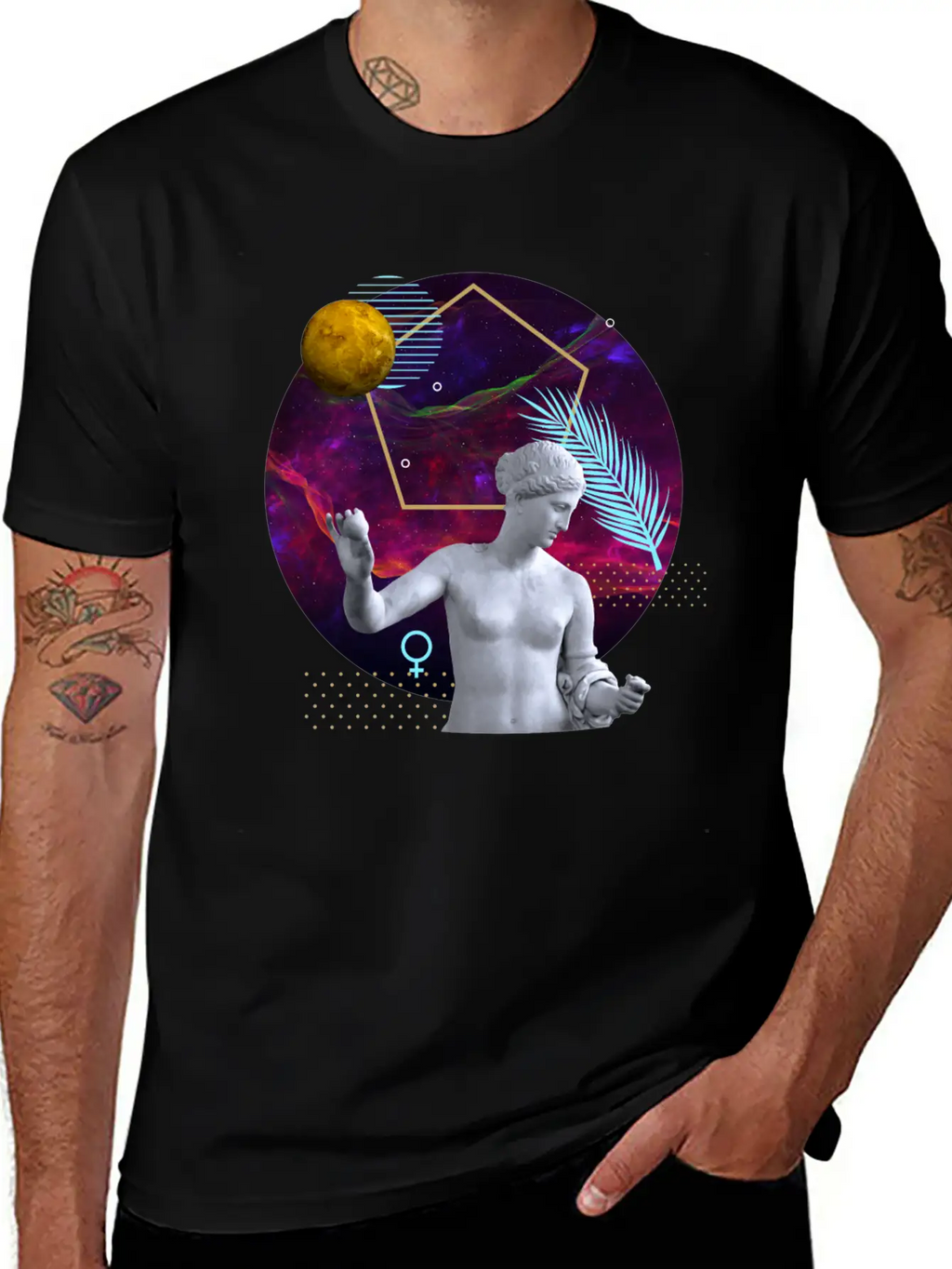 Venus - Ancient Gods And Planets Timeless Short Sleeve Tee – Comfy And Minimalist Design