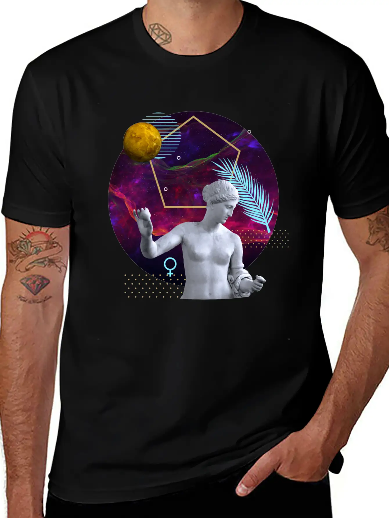 Venus - Ancient Gods And Planets Timeless Short Sleeve Tee – Comfy And Minimalist Design