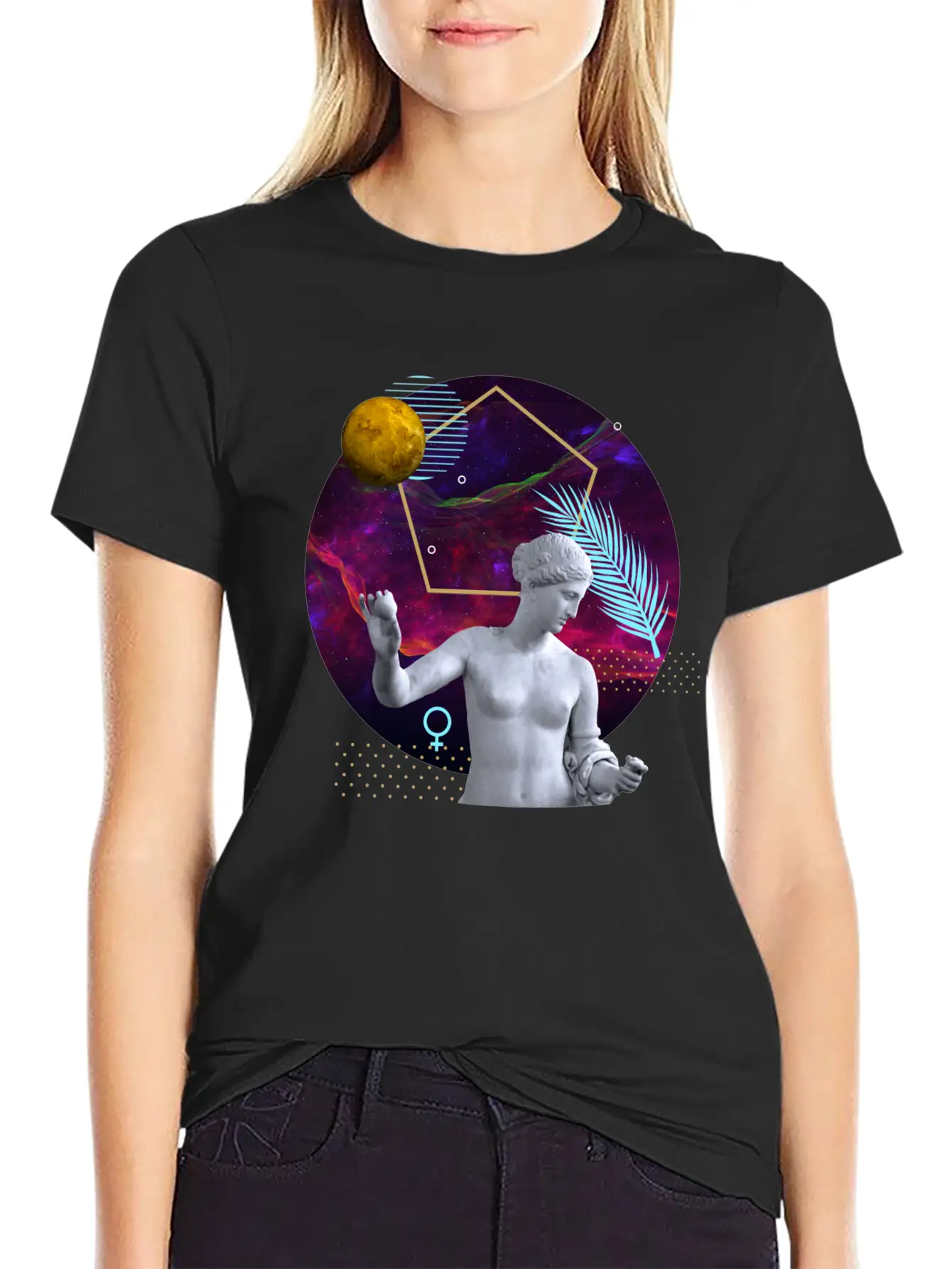 Venus - Ancient Gods And Planets Timeless Short Sleeve Tee – Comfy And Minimalist Design