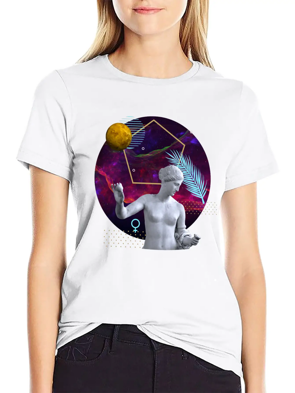 Venus - Ancient Gods And Planets Timeless Short Sleeve Tee – Comfy And Minimalist Design