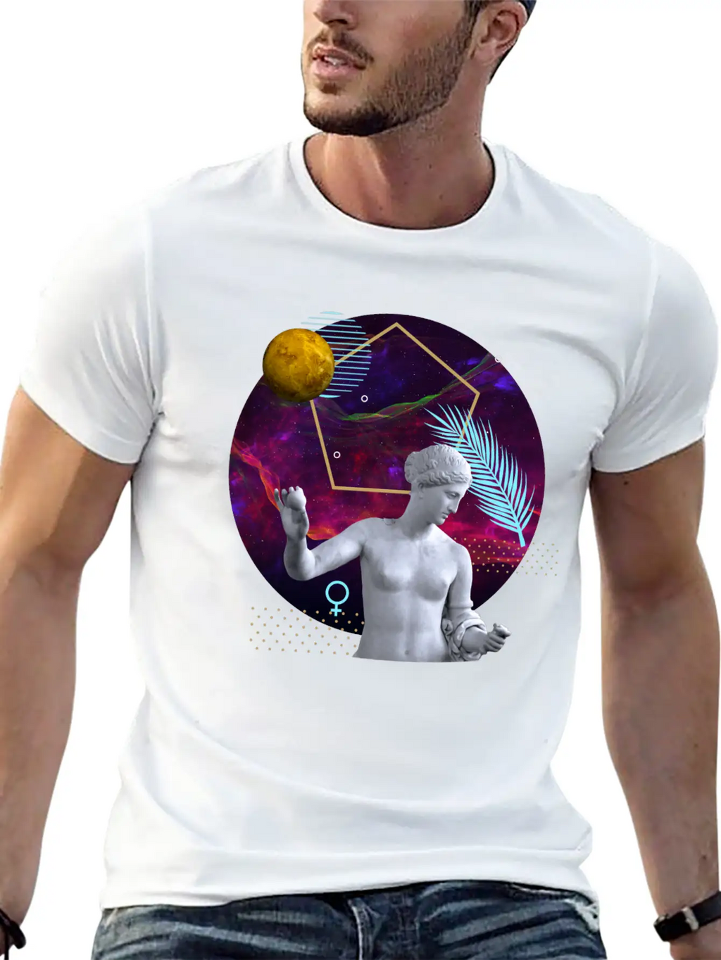 Venus - Ancient Gods And Planets Timeless Short Sleeve Tee – Comfy And Minimalist Design