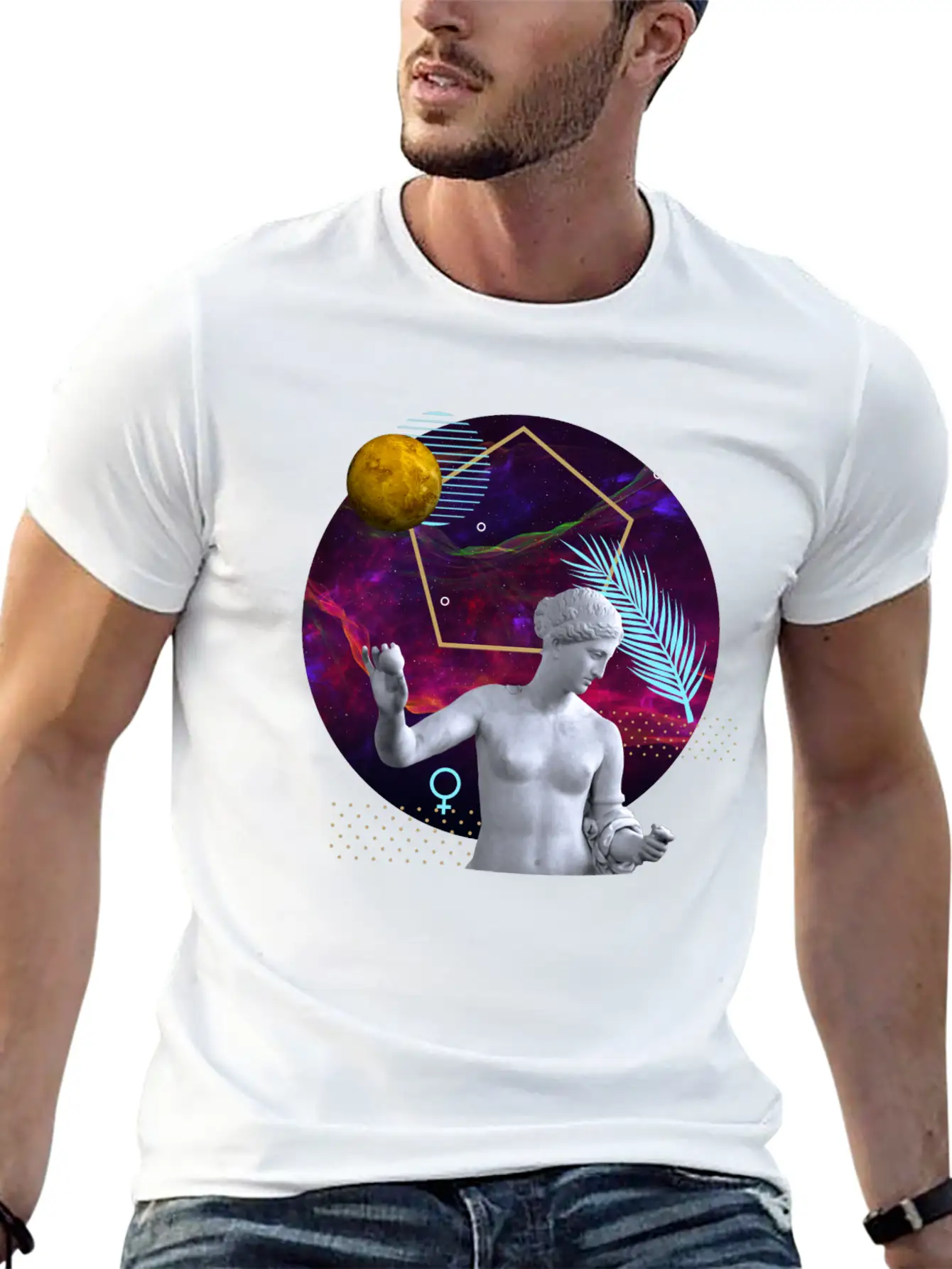 Venus - Ancient Gods And Planets Timeless Short Sleeve Tee – Comfy And Minimalist Design