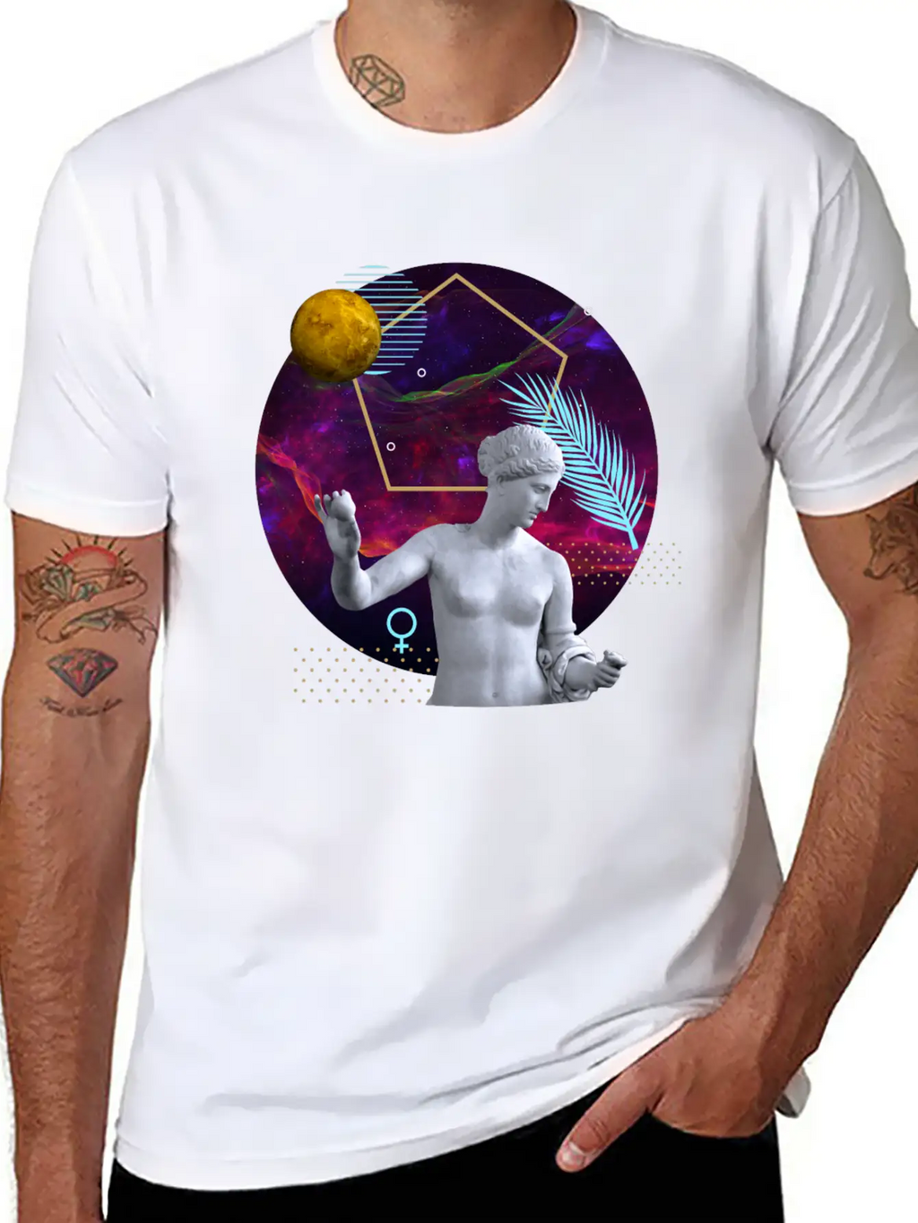Venus - Ancient Gods And Planets Timeless Short Sleeve Tee – Comfy And Minimalist Design