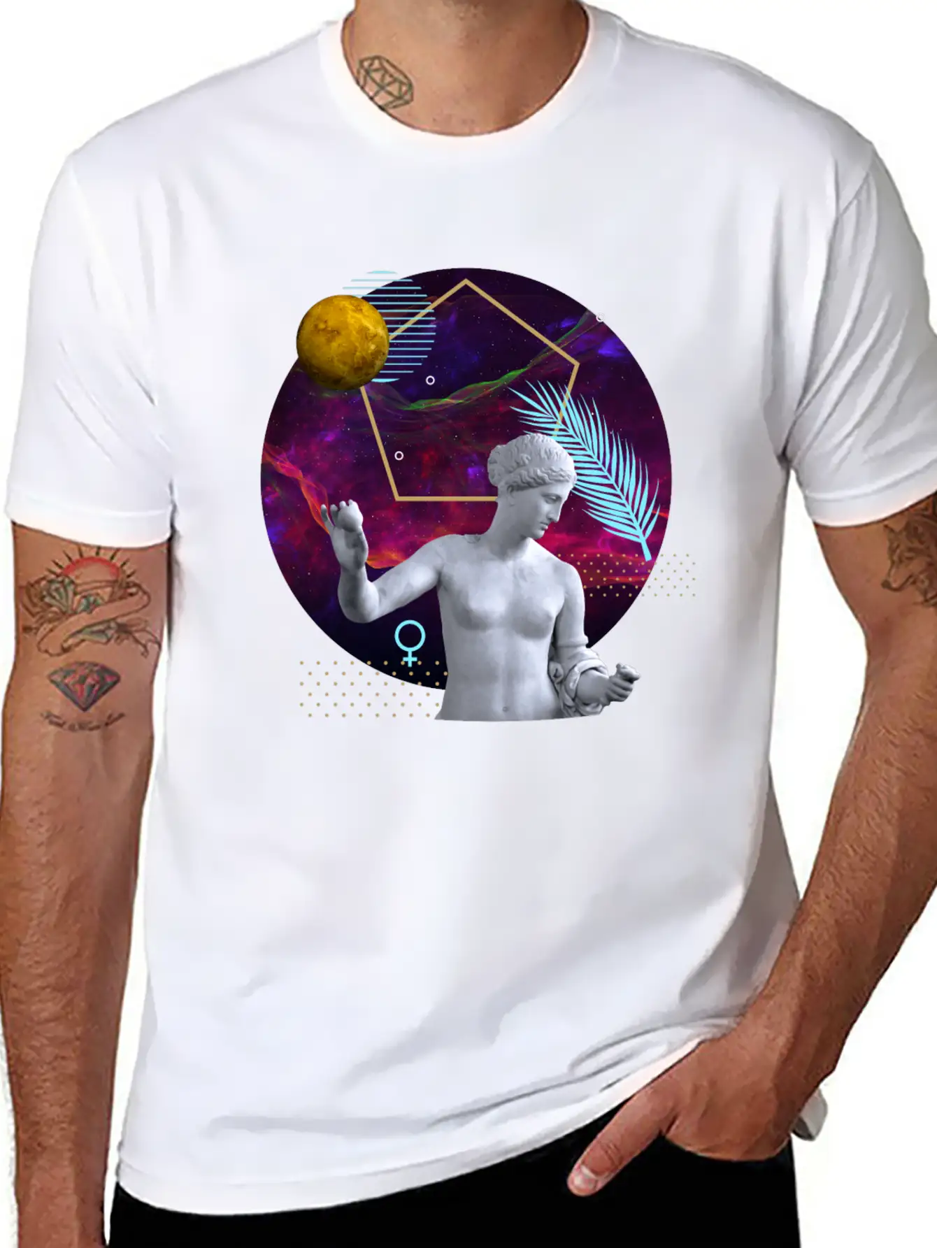 Venus - Ancient Gods And Planets Timeless Short Sleeve Tee – Comfy And Minimalist Design