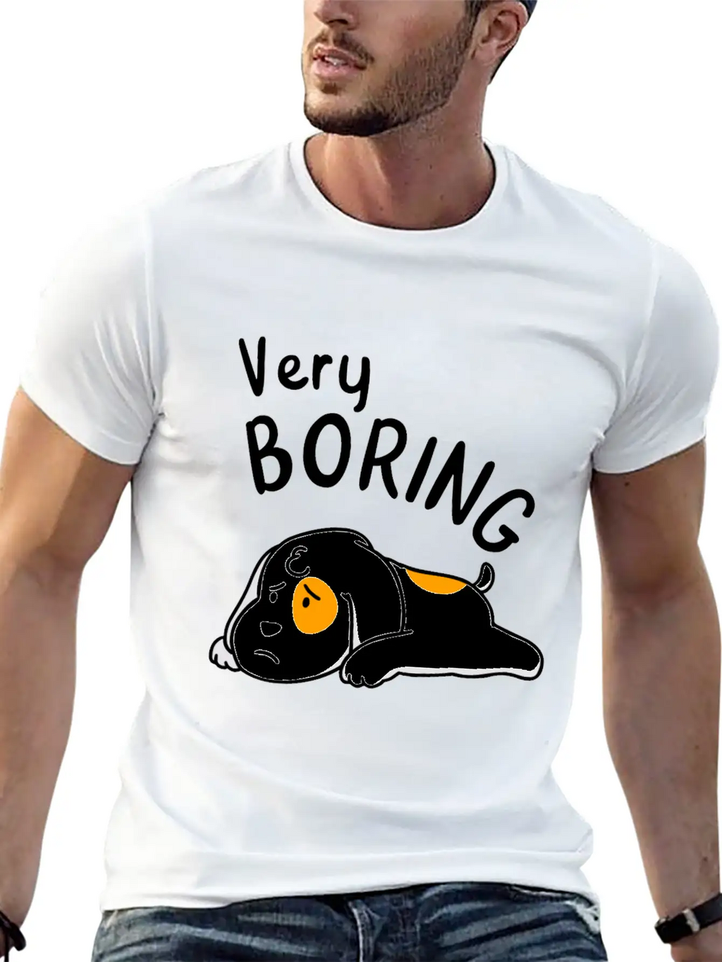Very Boring Bored I'm Very Boring Dog Timeless Short Sleeve Tee – Comfy And Minimalist Design