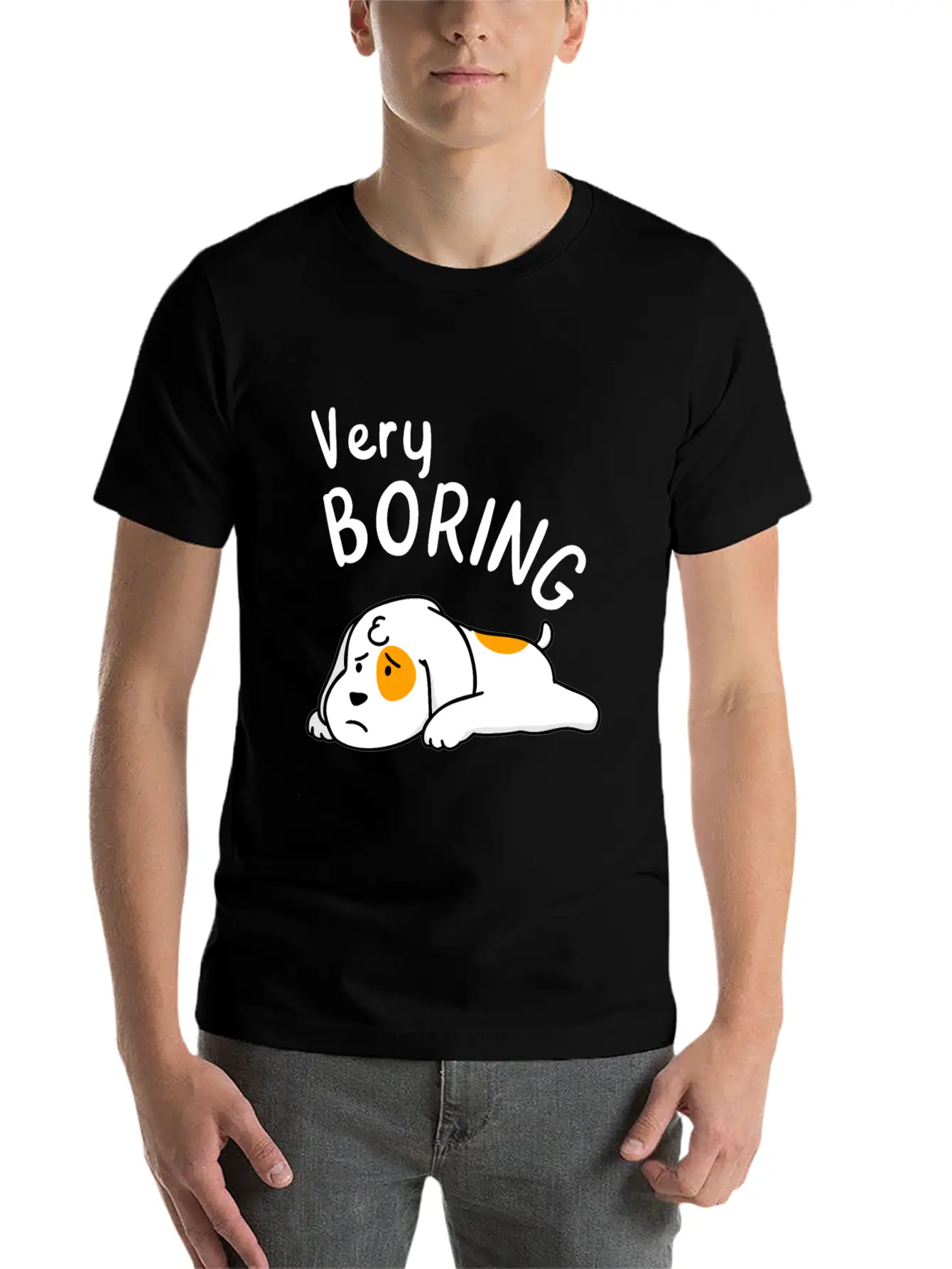Very Boring Bored I'm Very Boring Dog Timeless Short Sleeve Tee – Comfy And Minimalist Design