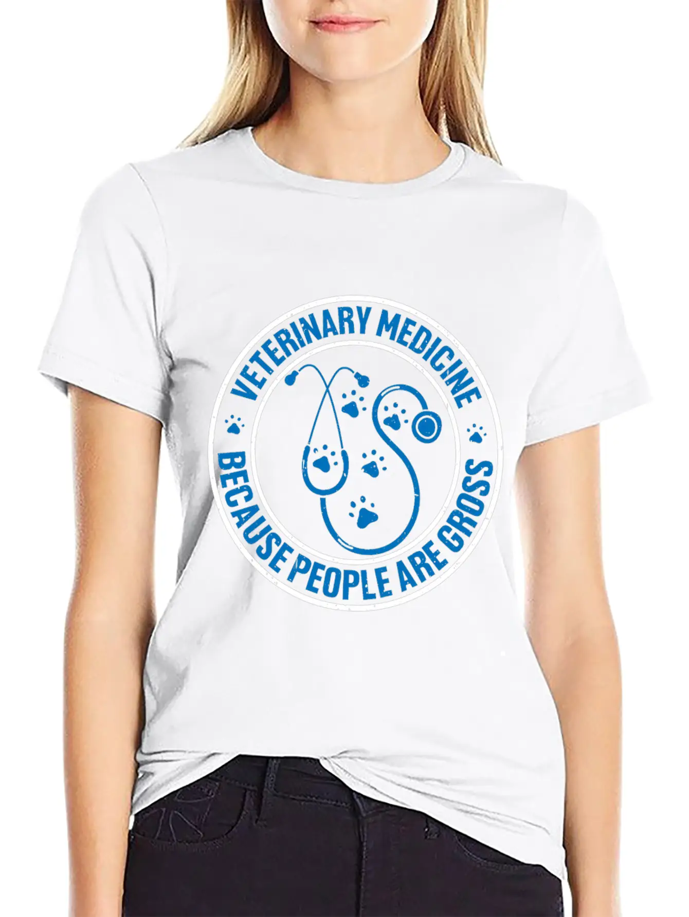 Veterinary Medicine Because People Are Gross 12 Unisex Casual T-Shirt – Clean Design For Daily Comfort