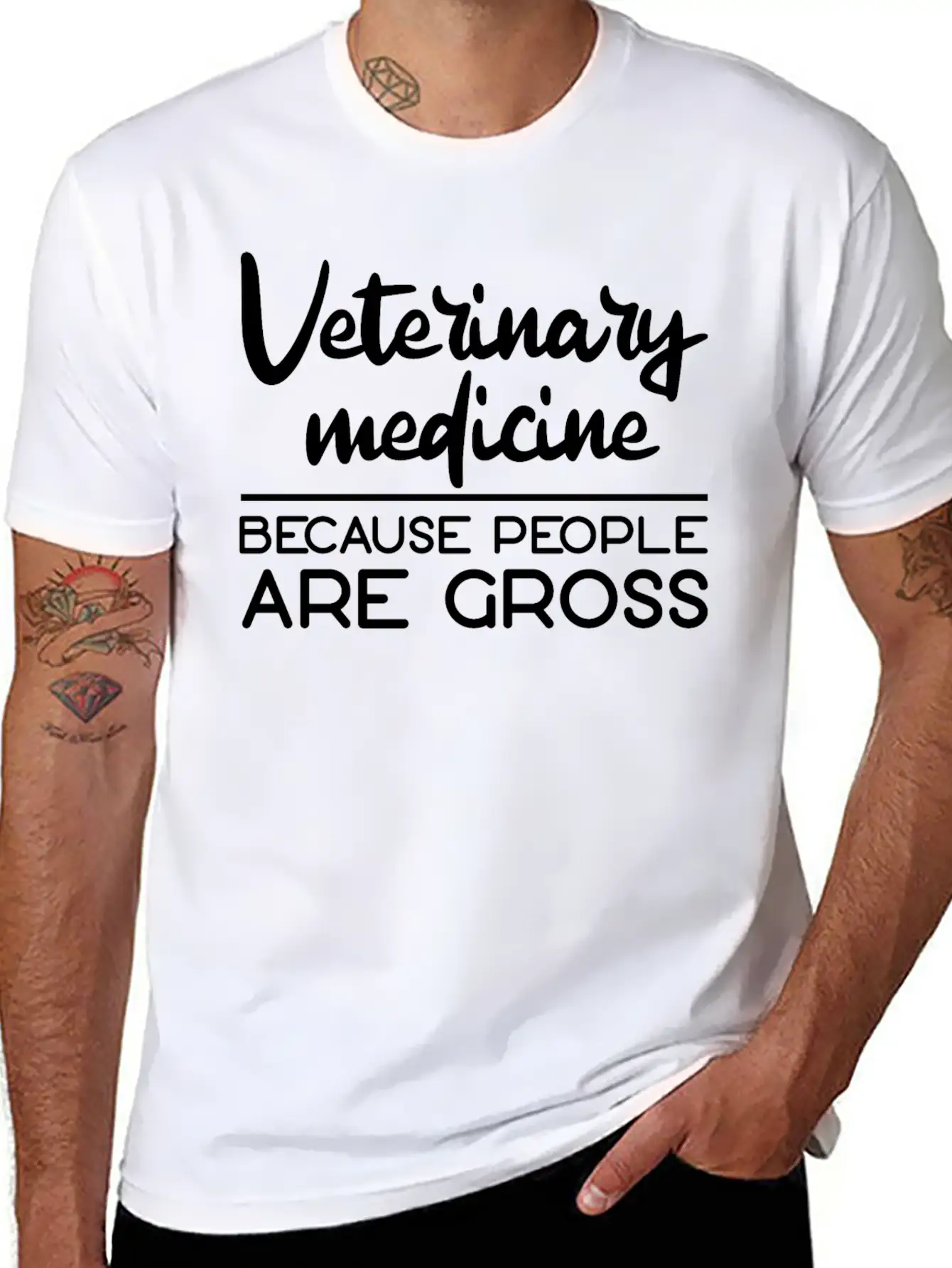 Veterinary Medicine Because People Are Gross 3 Essential Cotton Tee For Daily Outfits – Unisex Style