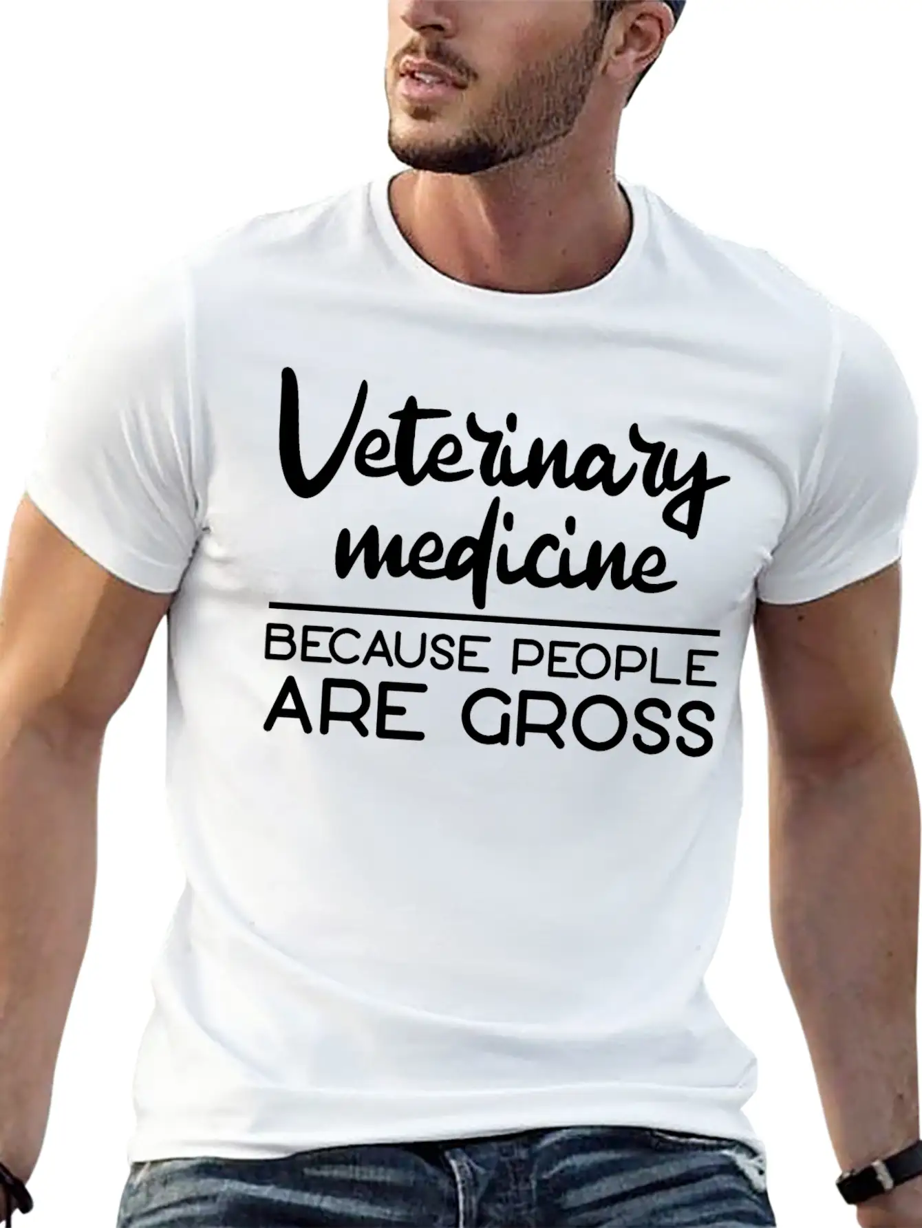Veterinary Medicine Because People Are Gross 3 Essential Cotton Tee For Daily Outfits – Unisex Style