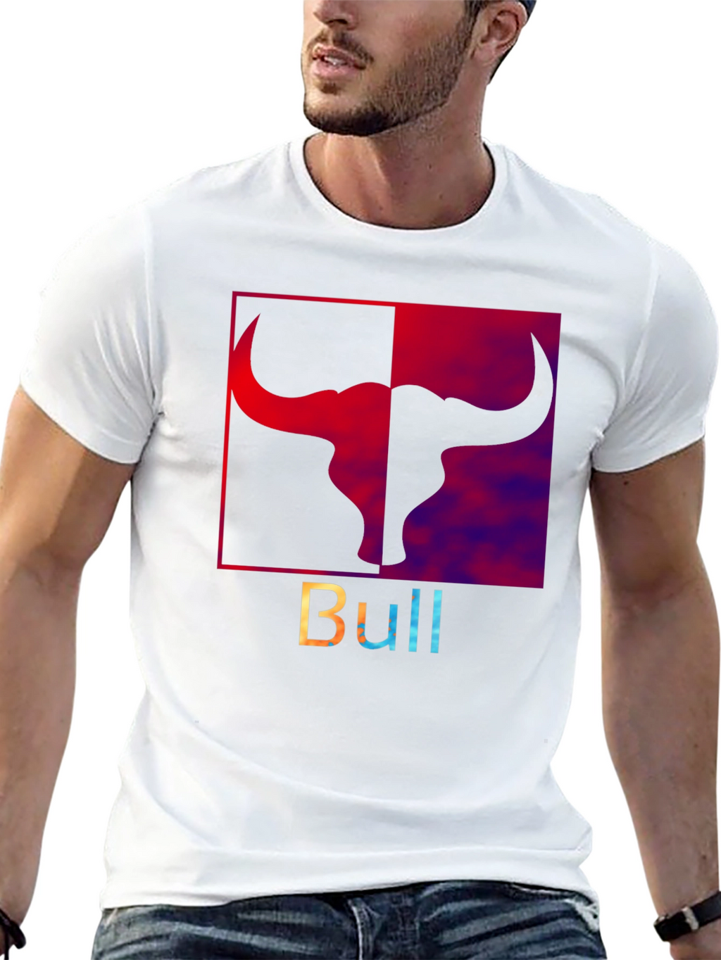 Bold Bull Graphic Tee - Stylish Mens Black T-Shirt