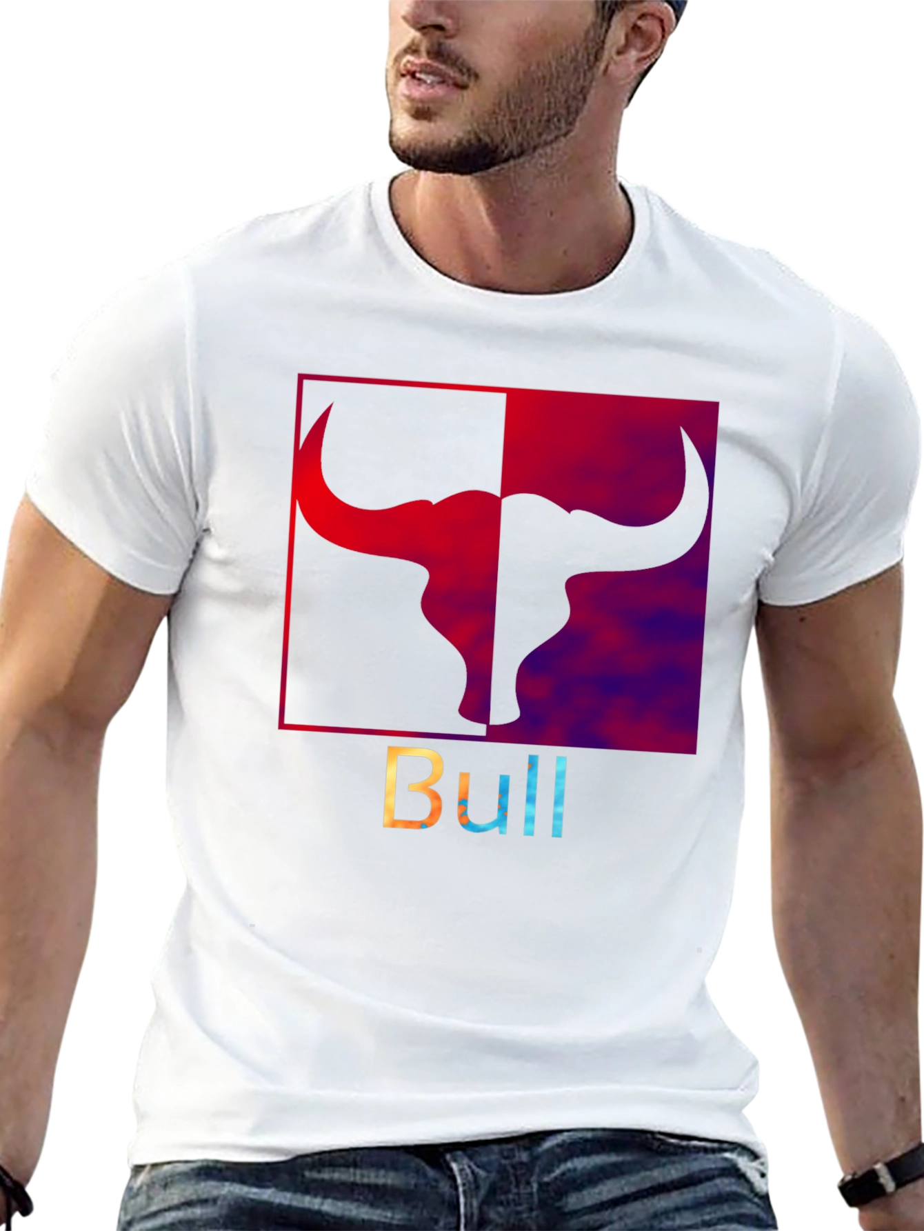 Bold Bull Graphic Tee - Stylish Mens Black T-Shirt