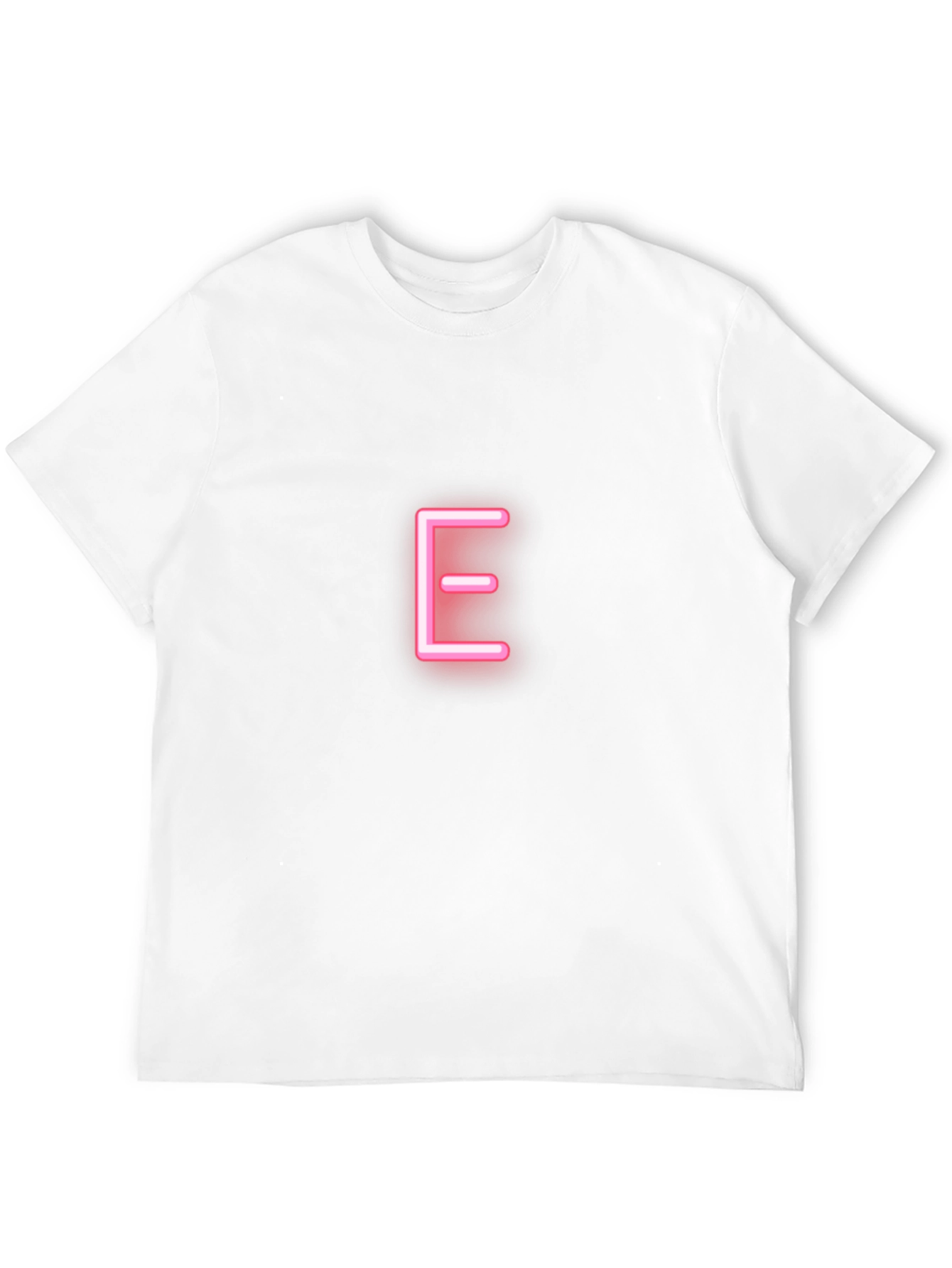 Neon Letter E T-Shirt - Black