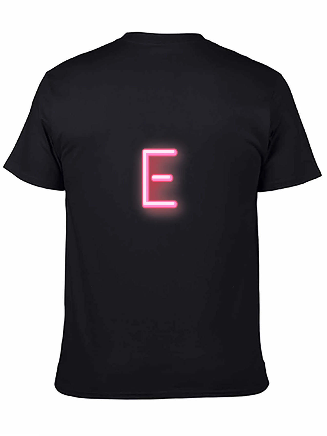 Neon Letter E T-Shirt - Black