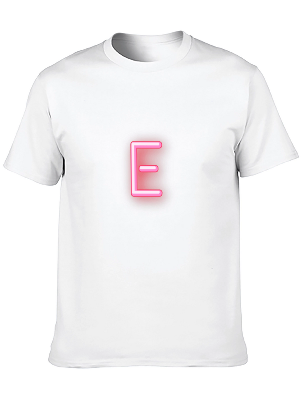 Neon Letter E T-Shirt - Black