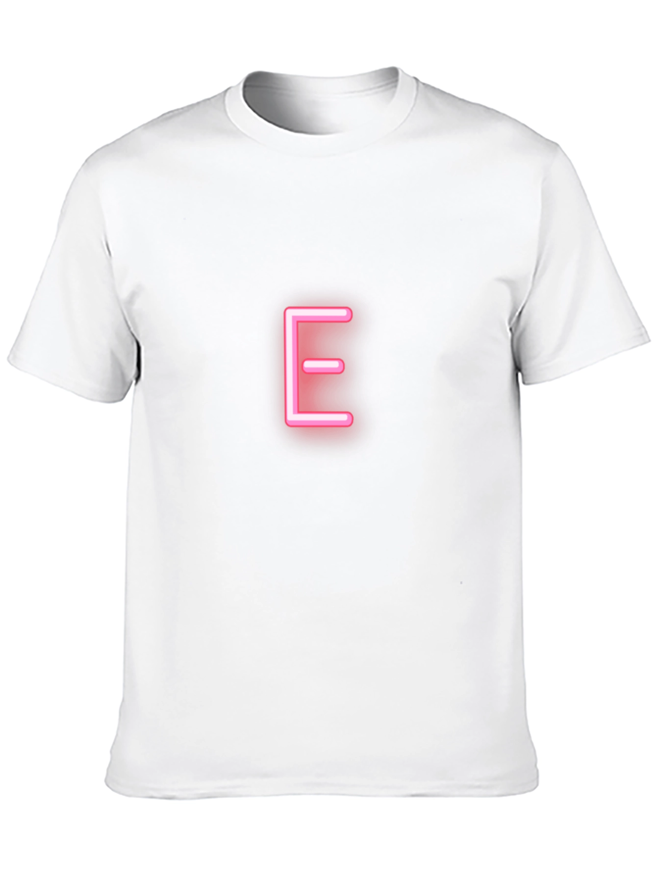Neon Letter E T-Shirt - Black