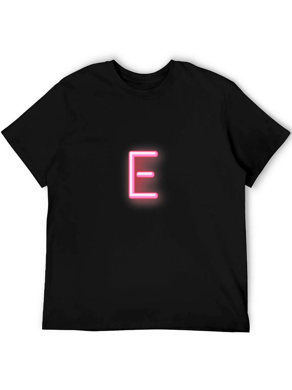 Neon Letter E T-Shirt - Black
