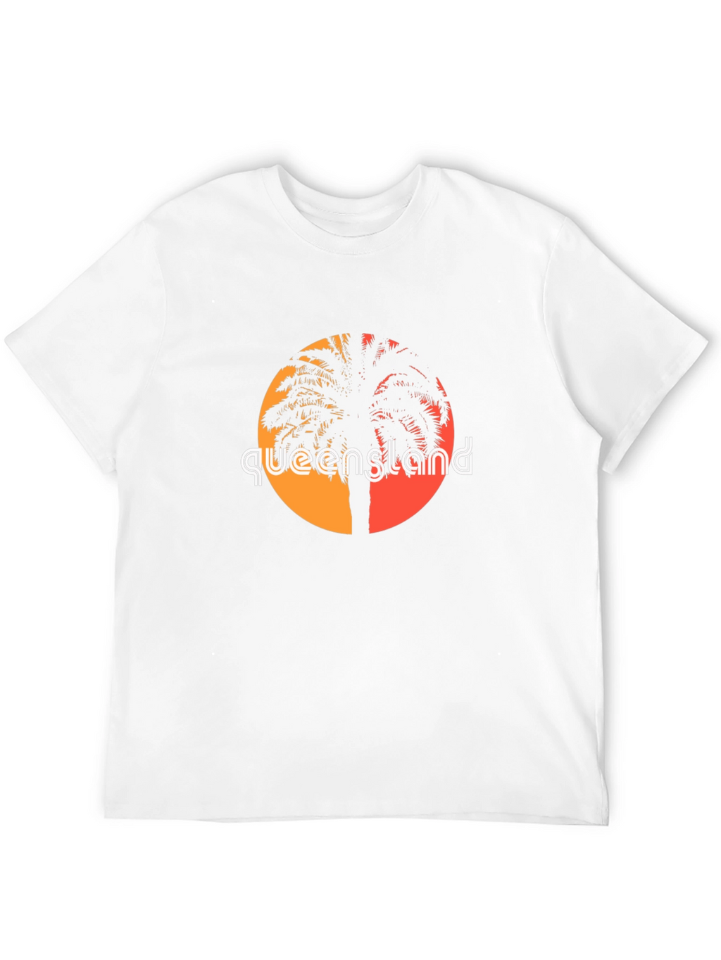 Queensland Palm Tree Black T-Shirt