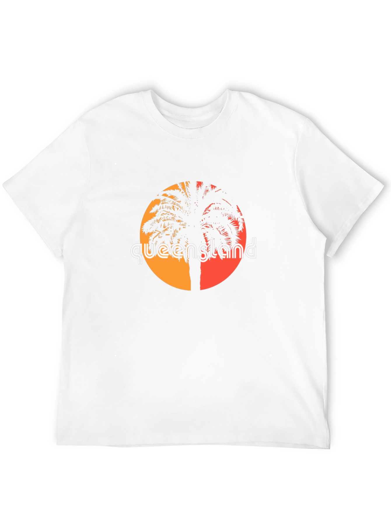 Queensland Palm Tree Black T-Shirt
