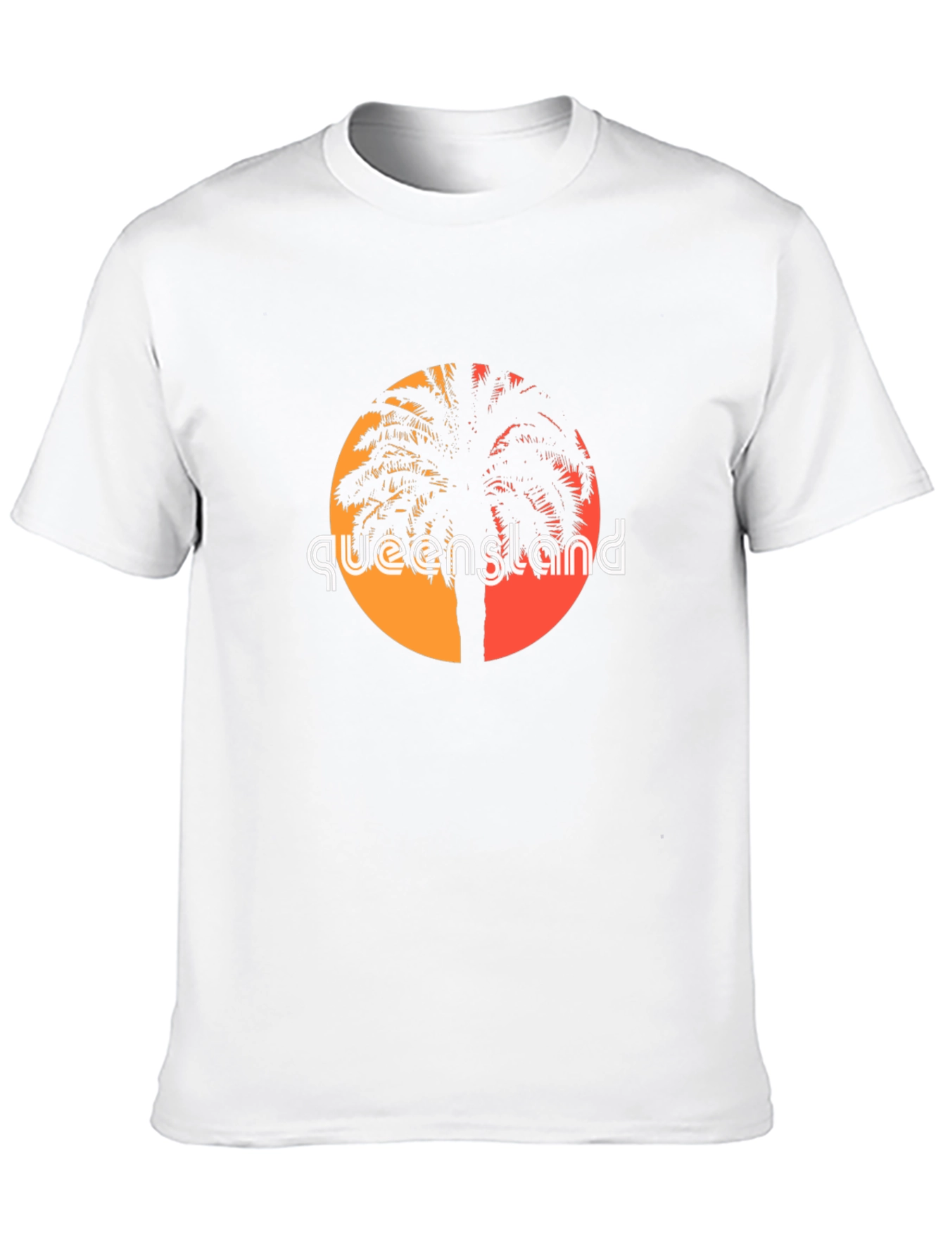 Queensland Palm Tree Black T-Shirt