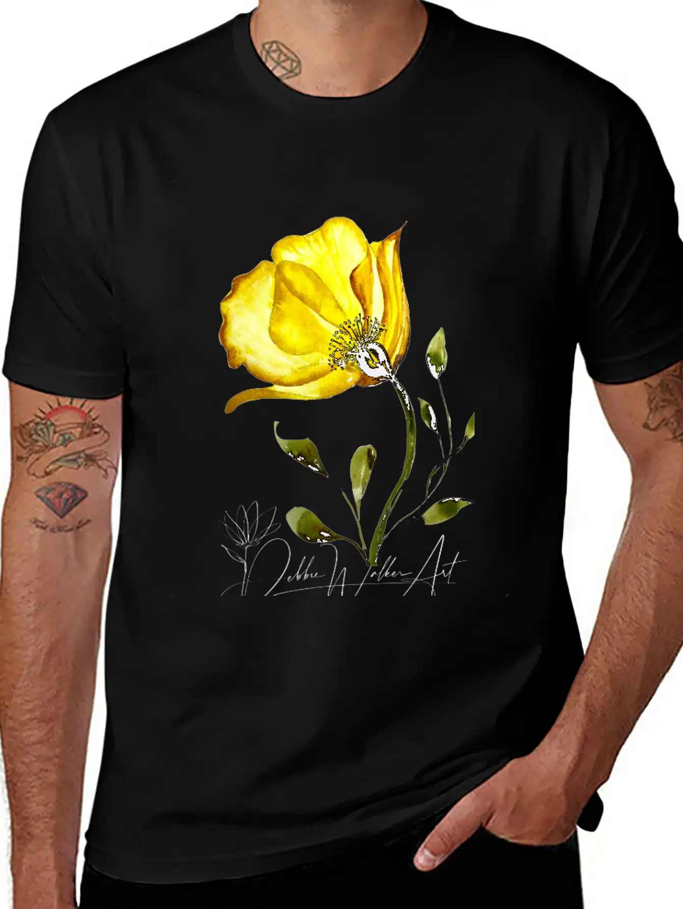 Vibrant Floral Watercolor Poppy Breathable Soft Cotton T-Shirt – Timeless Casual Look