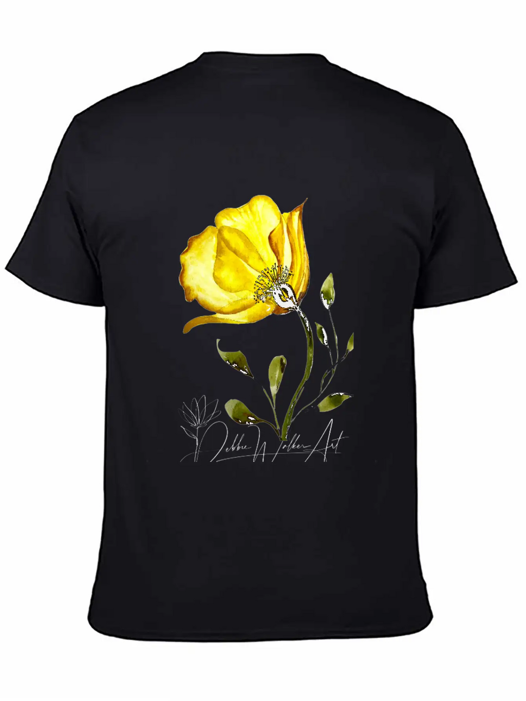 Vibrant Floral Watercolor Poppy Breathable Soft Cotton T-Shirt – Timeless Casual Look