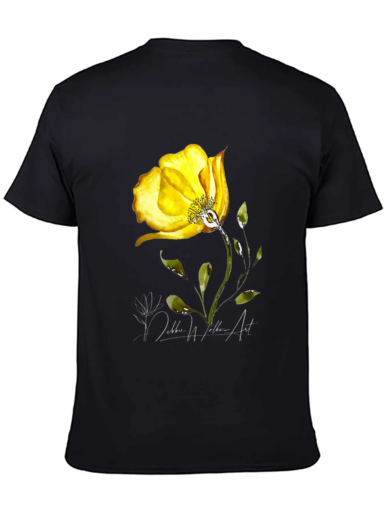 Vibrant Floral Watercolor Poppy Breathable Soft Cotton T-Shirt – Timeless Casual Look