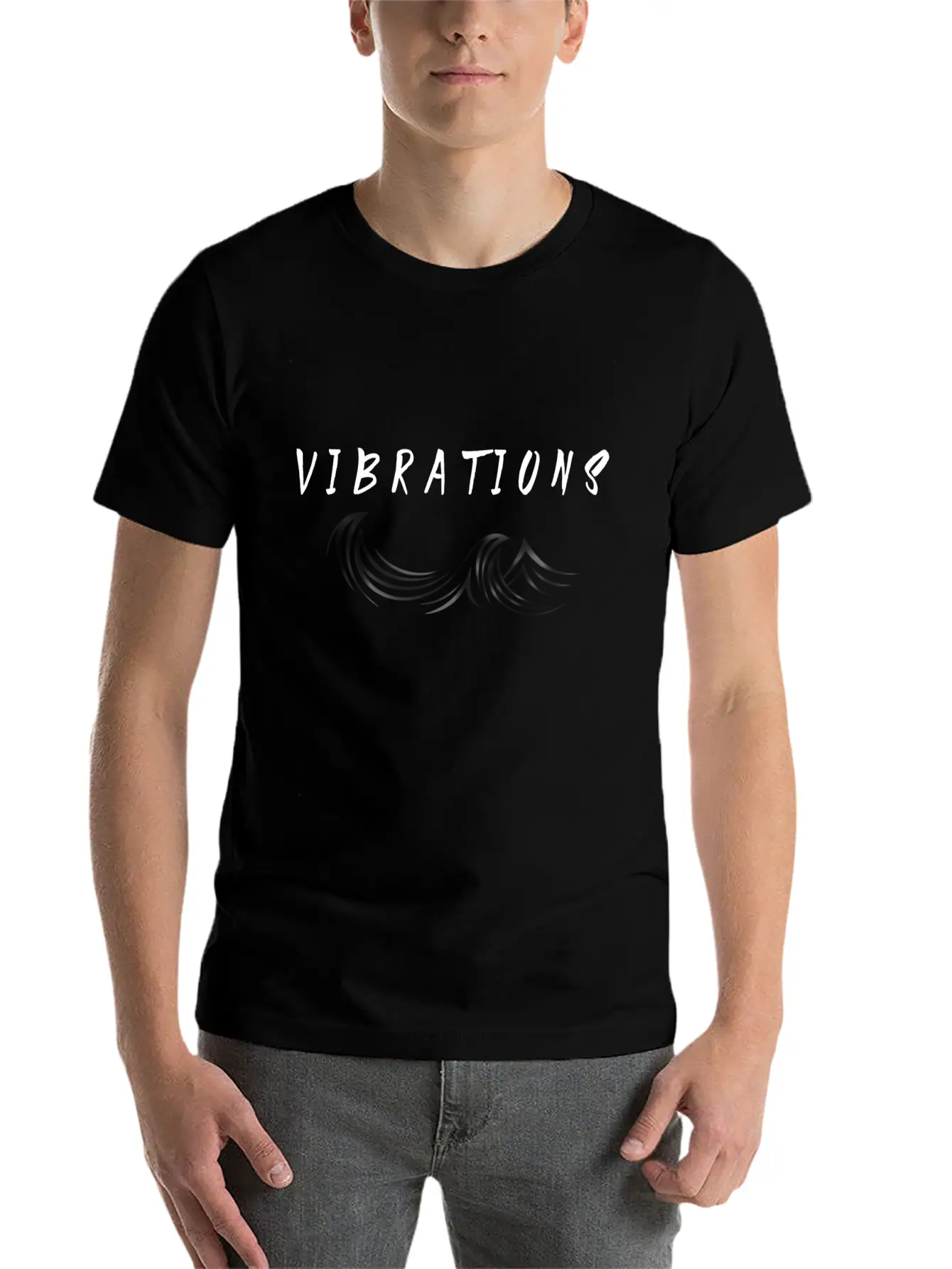 "Vibrations" Abstract Design. Breathable Soft Cotton T-Shirt – Timeless Casual Look