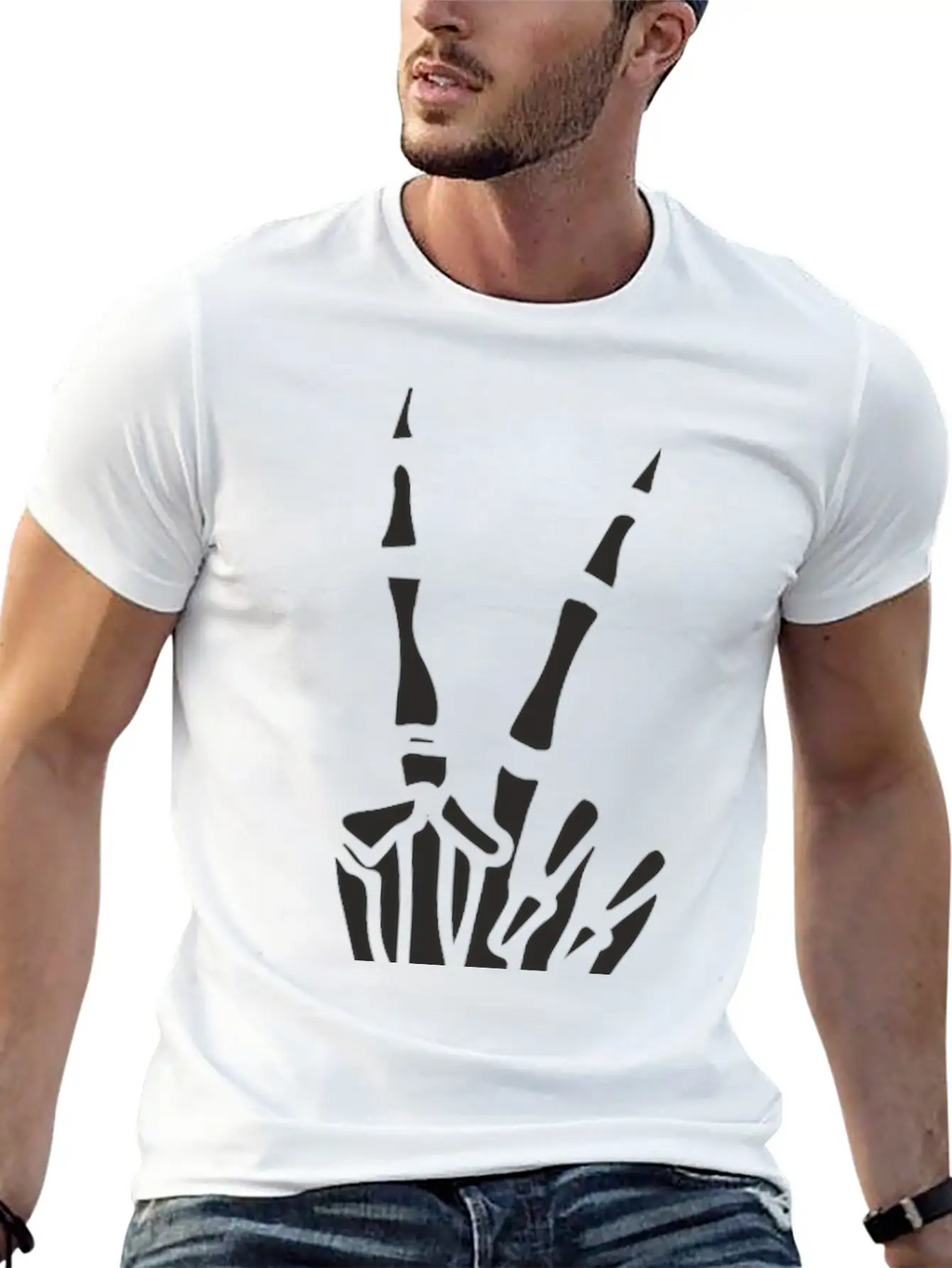 Victory Bones Design Relaxed Everyday Tee – Lightweight And Durable Cotton