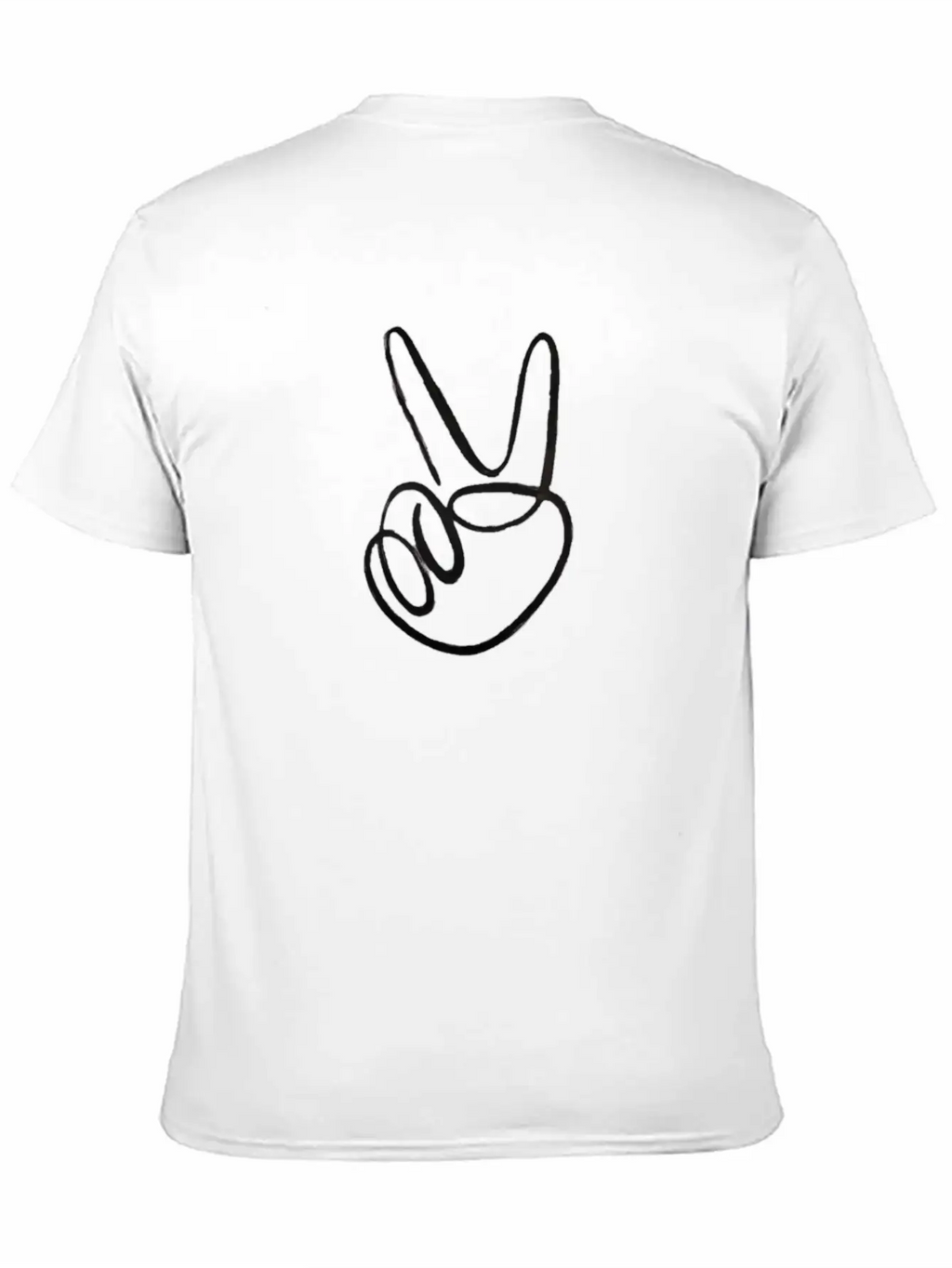 Victory Sign, V Sign Classic Cotton Tee – Unisex Comfort For Any Season