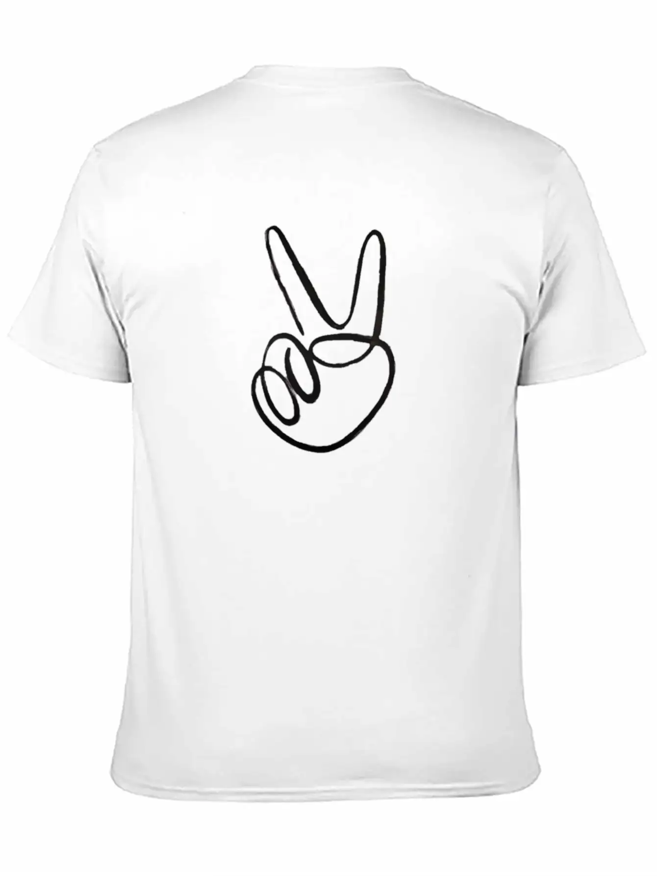 Victory Sign, V Sign Classic Cotton Tee – Unisex Comfort For Any Season