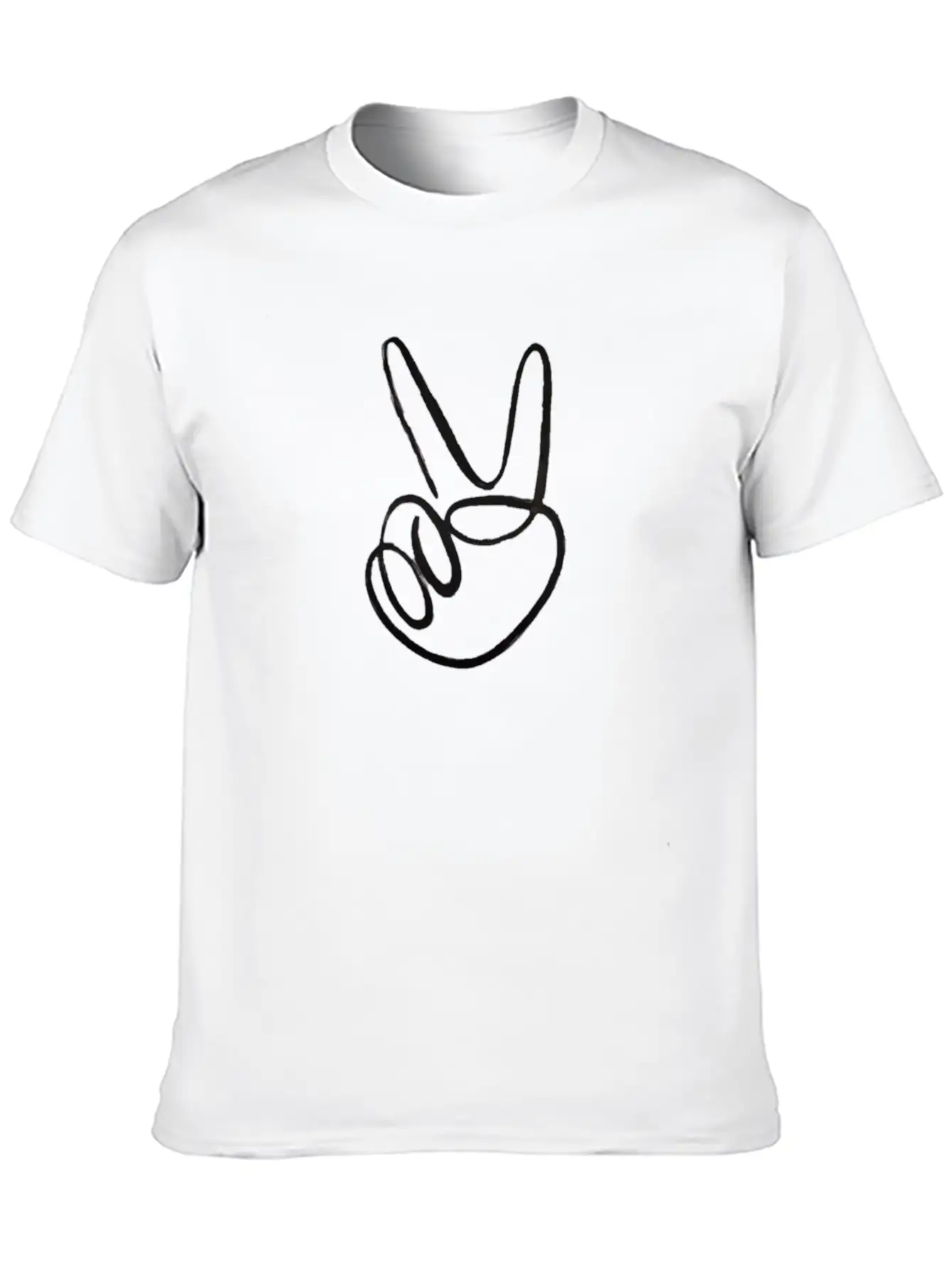 Victory Sign, V Sign Classic Cotton Tee – Unisex Comfort For Any Season