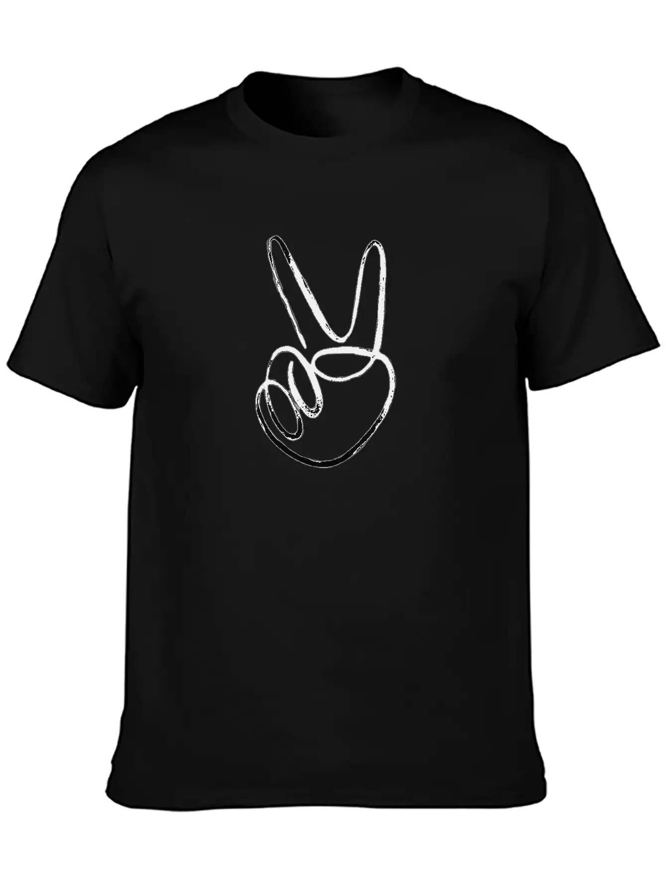 Victory Sign, V Sign Classic Cotton Tee – Unisex Comfort For Any Season