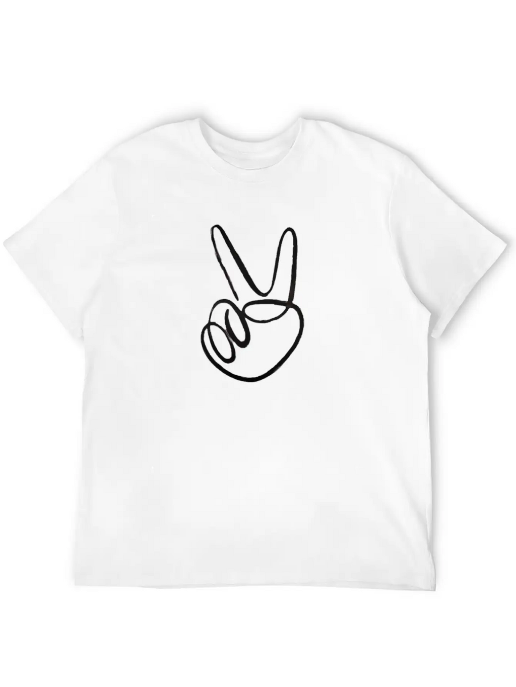 Victory Sign, V Sign Classic Cotton Tee – Unisex Comfort For Any Season