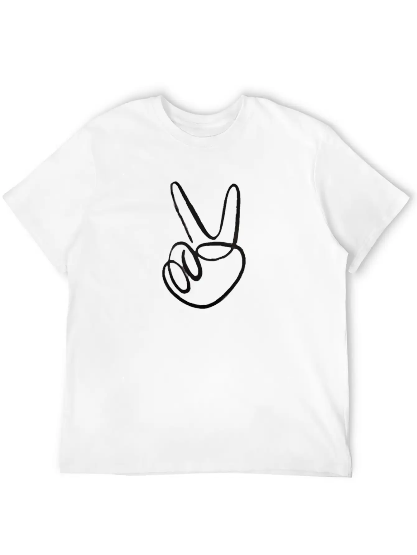 Victory Sign, V Sign Classic Cotton Tee – Unisex Comfort For Any Season