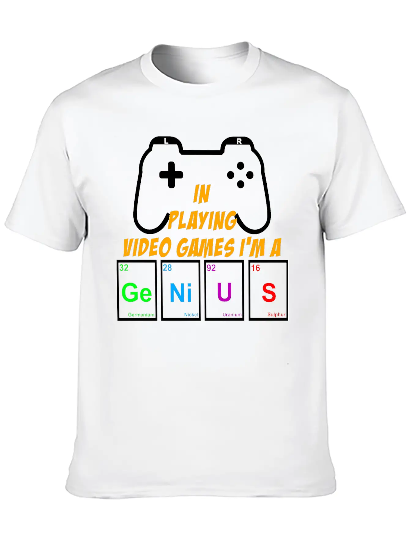 Video Games Periodically Nerd Gamer Gaming Genius Basic Graphic T-Shirt – Daily Comfort In Soft Cotton