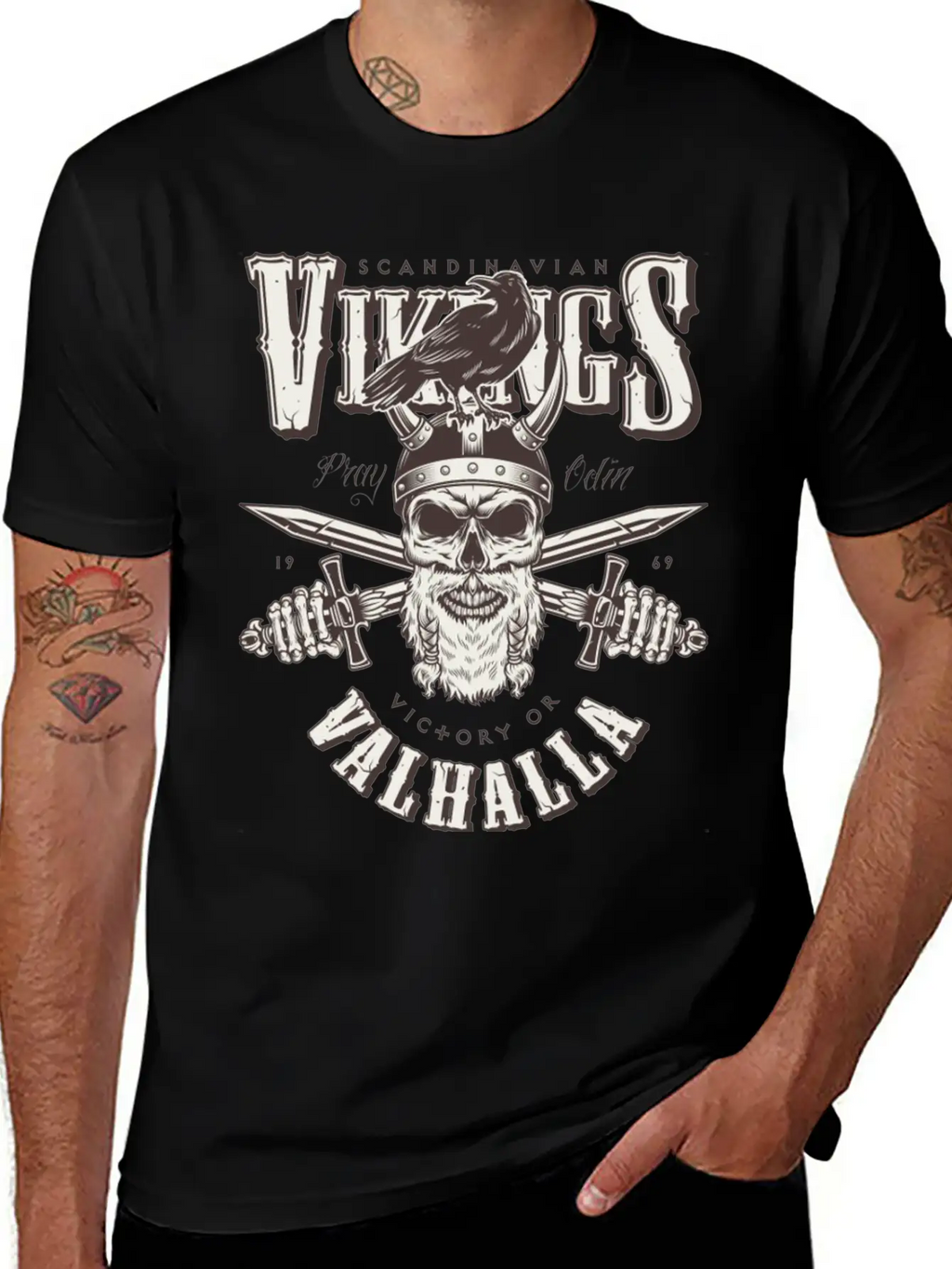 Viking Head Victory Or Valhalla Timeless Short Sleeve Tee – Comfy And Minimalist Design