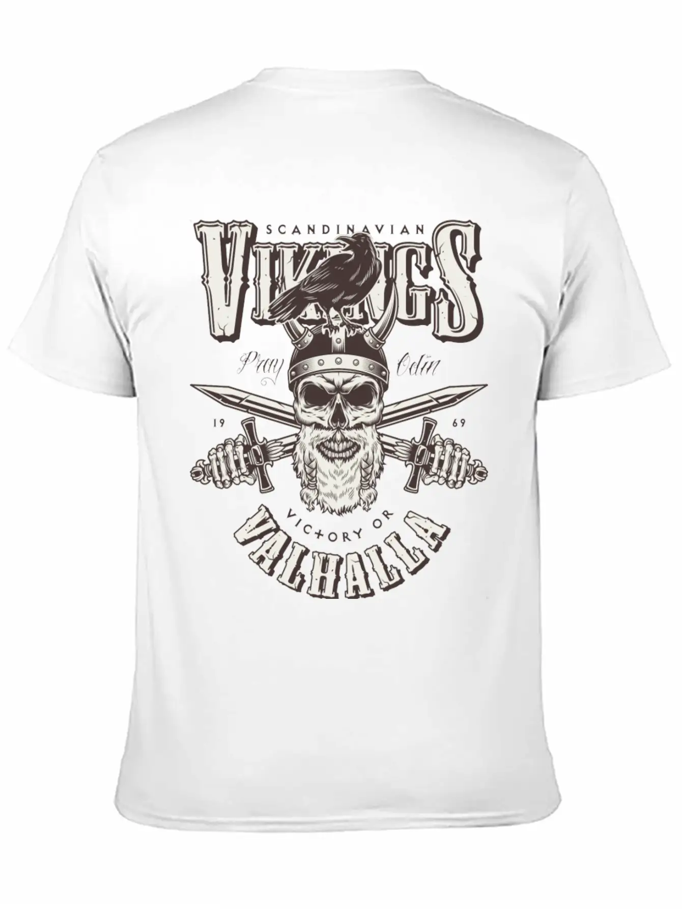 Viking Head Victory Or Valhalla Timeless Short Sleeve Tee – Comfy And Minimalist Design