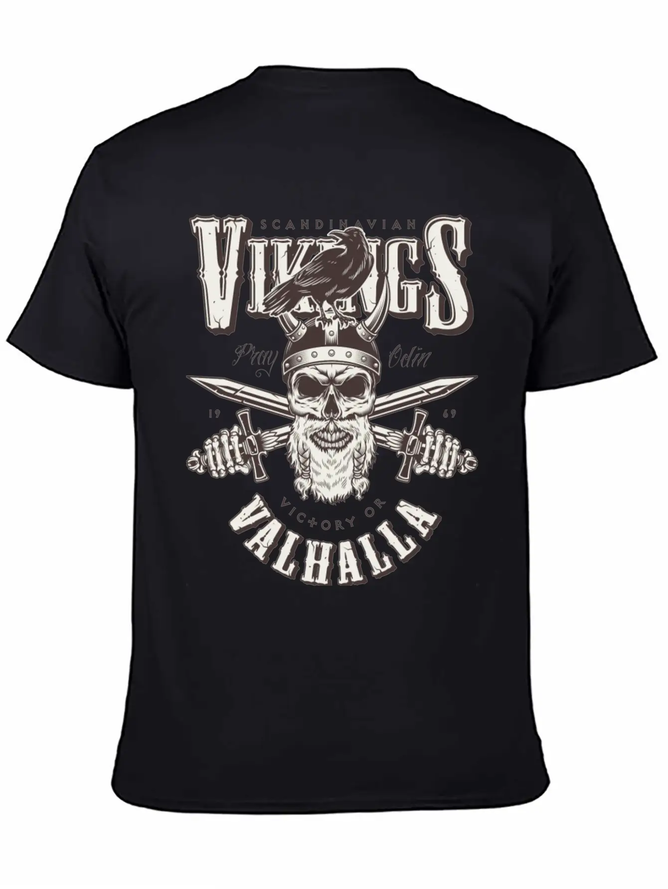Viking Head Victory Or Valhalla Timeless Short Sleeve Tee – Comfy And Minimalist Design