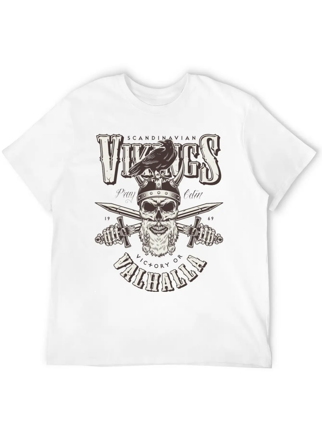 Viking Head Victory Or Valhalla Timeless Short Sleeve Tee – Comfy And Minimalist Design