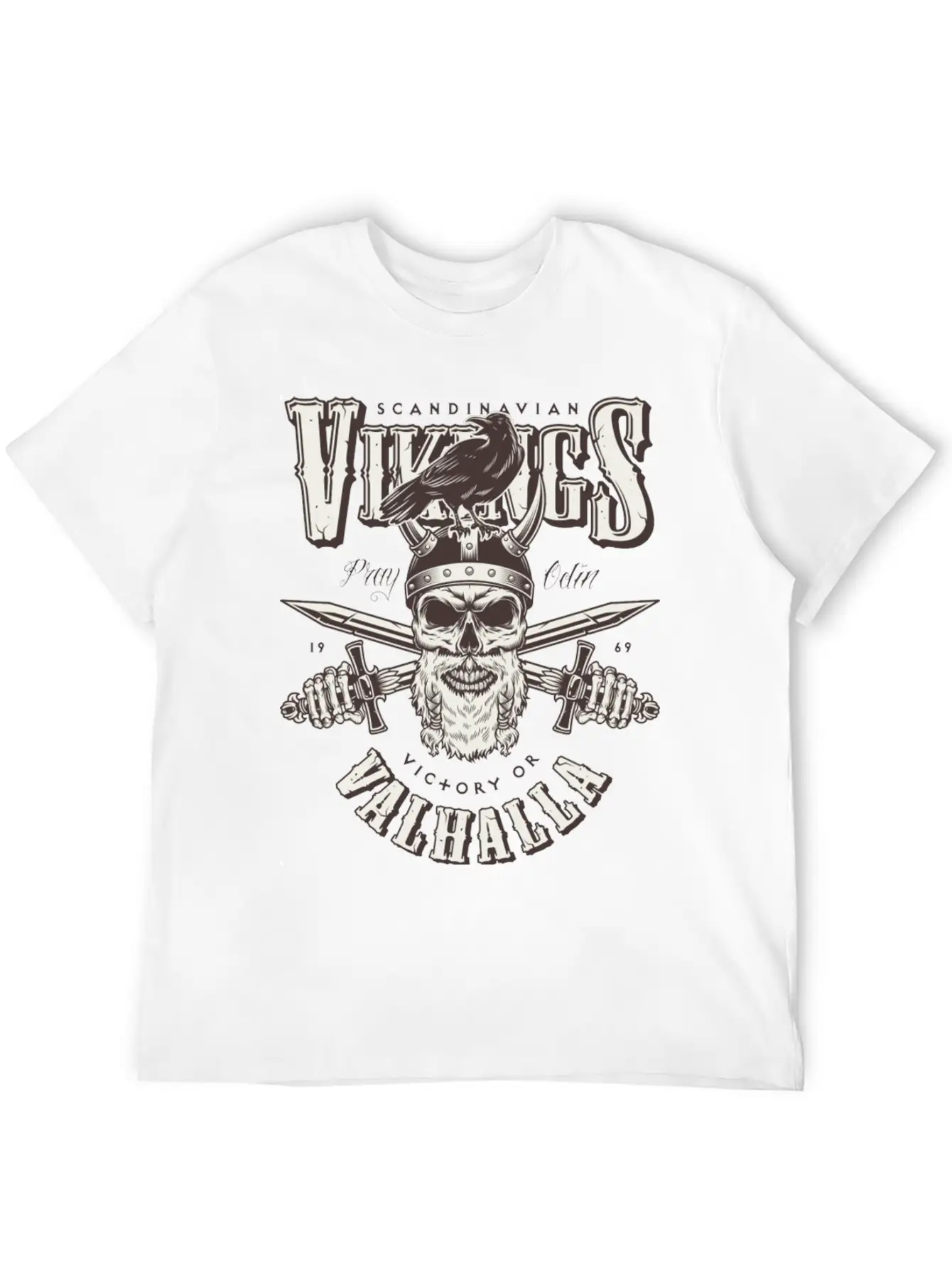 Viking Head Victory Or Valhalla Timeless Short Sleeve Tee – Comfy And Minimalist Design