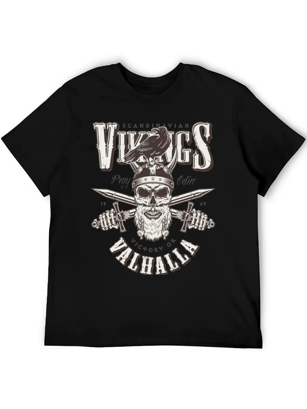 Viking Head Victory Or Valhalla Timeless Short Sleeve Tee – Comfy And Minimalist Design