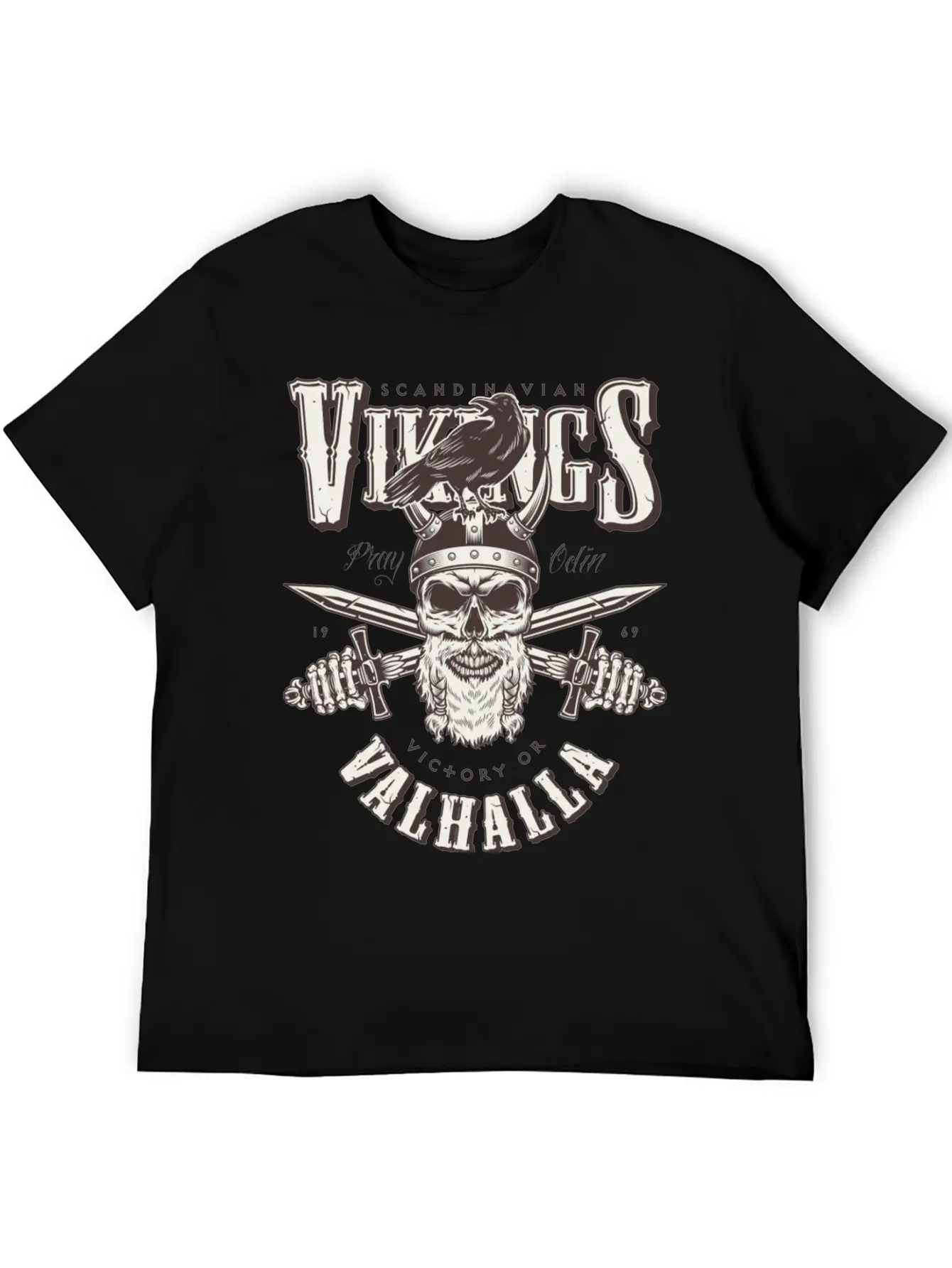 Viking Head Victory Or Valhalla Timeless Short Sleeve Tee – Comfy And Minimalist Design