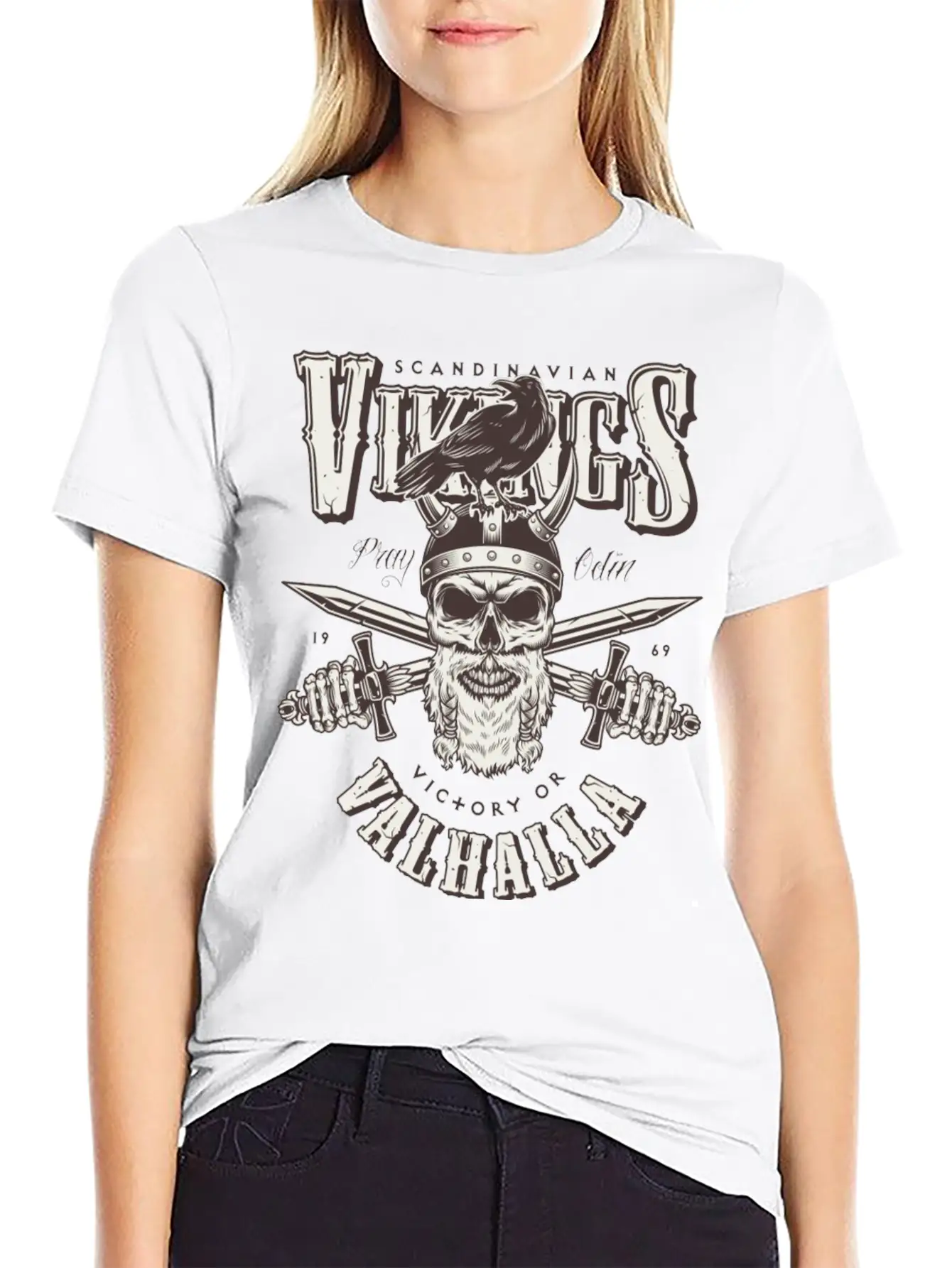 Viking Head Victory Or Valhalla Timeless Short Sleeve Tee – Comfy And Minimalist Design