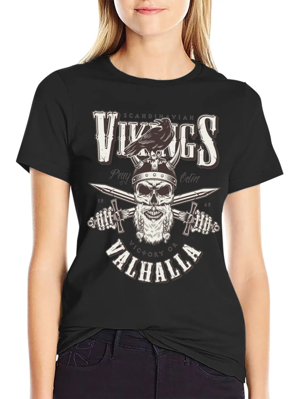 Viking Head Victory Or Valhalla Timeless Short Sleeve Tee – Comfy And Minimalist Design